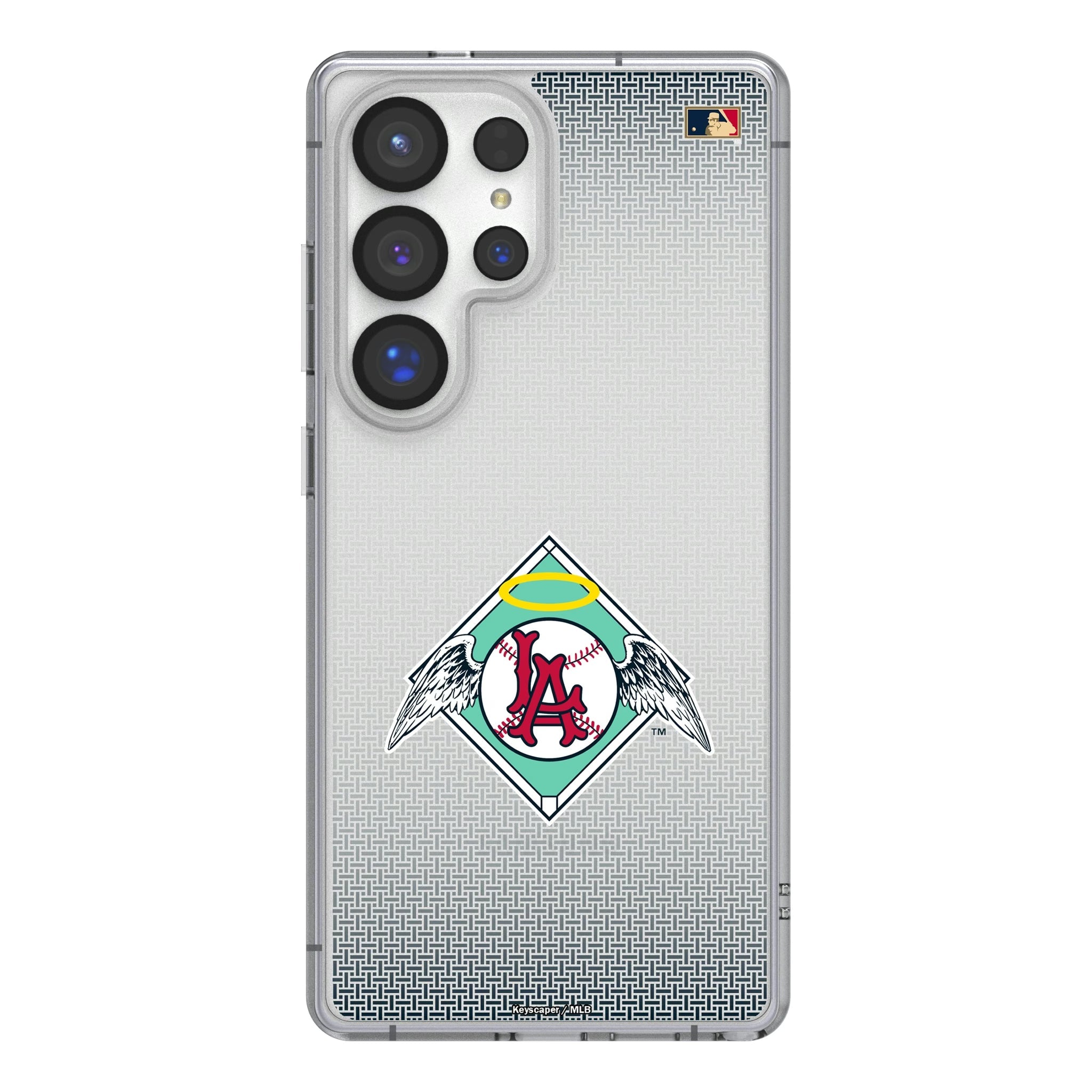 LA Angels 1961-1965 - Cooperstown Collection Linen Clear Phone Case for Samsung Galaxy