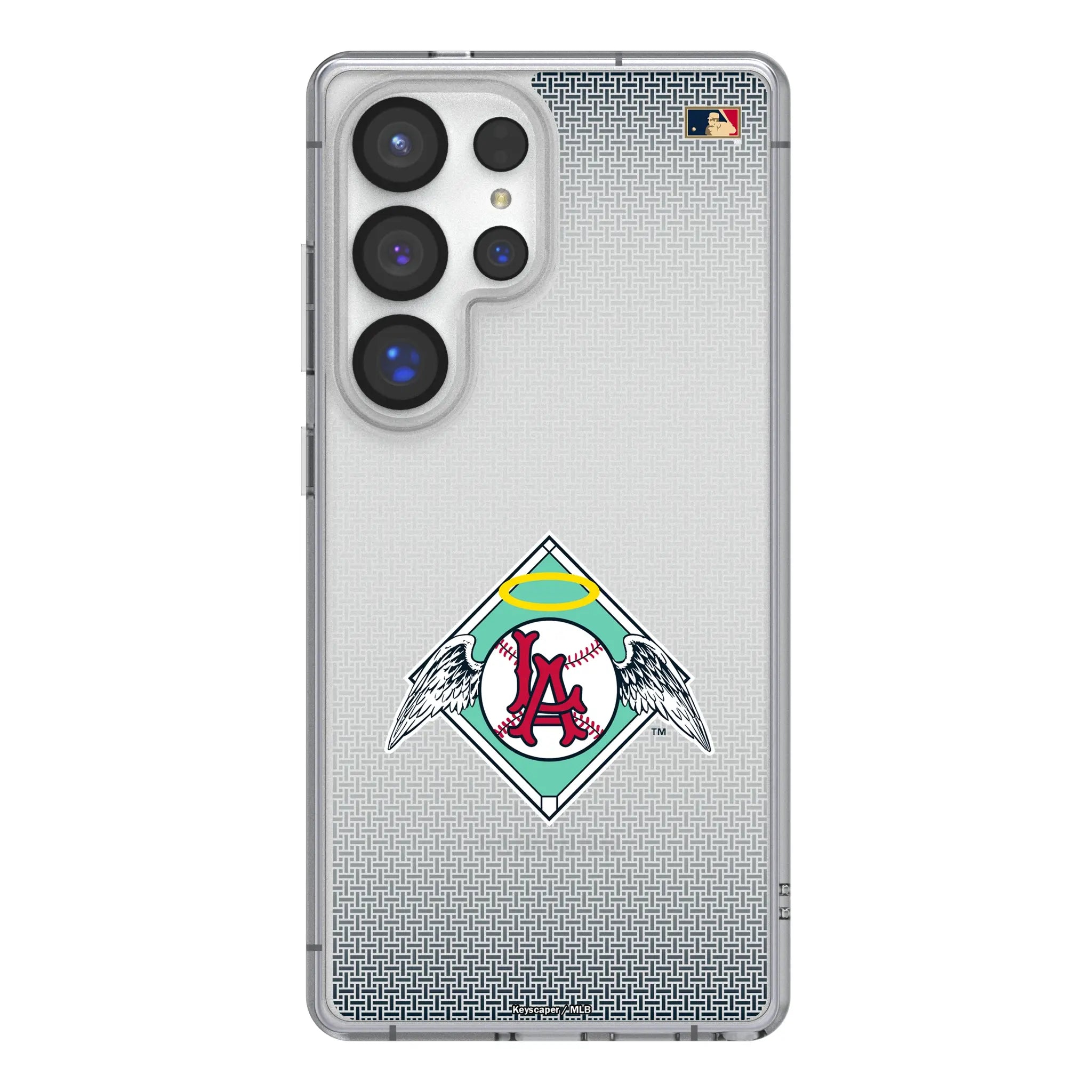 LA Angels 1961-1965 - Cooperstown Collection Linen Clear Phone Case for Samsung Galaxy