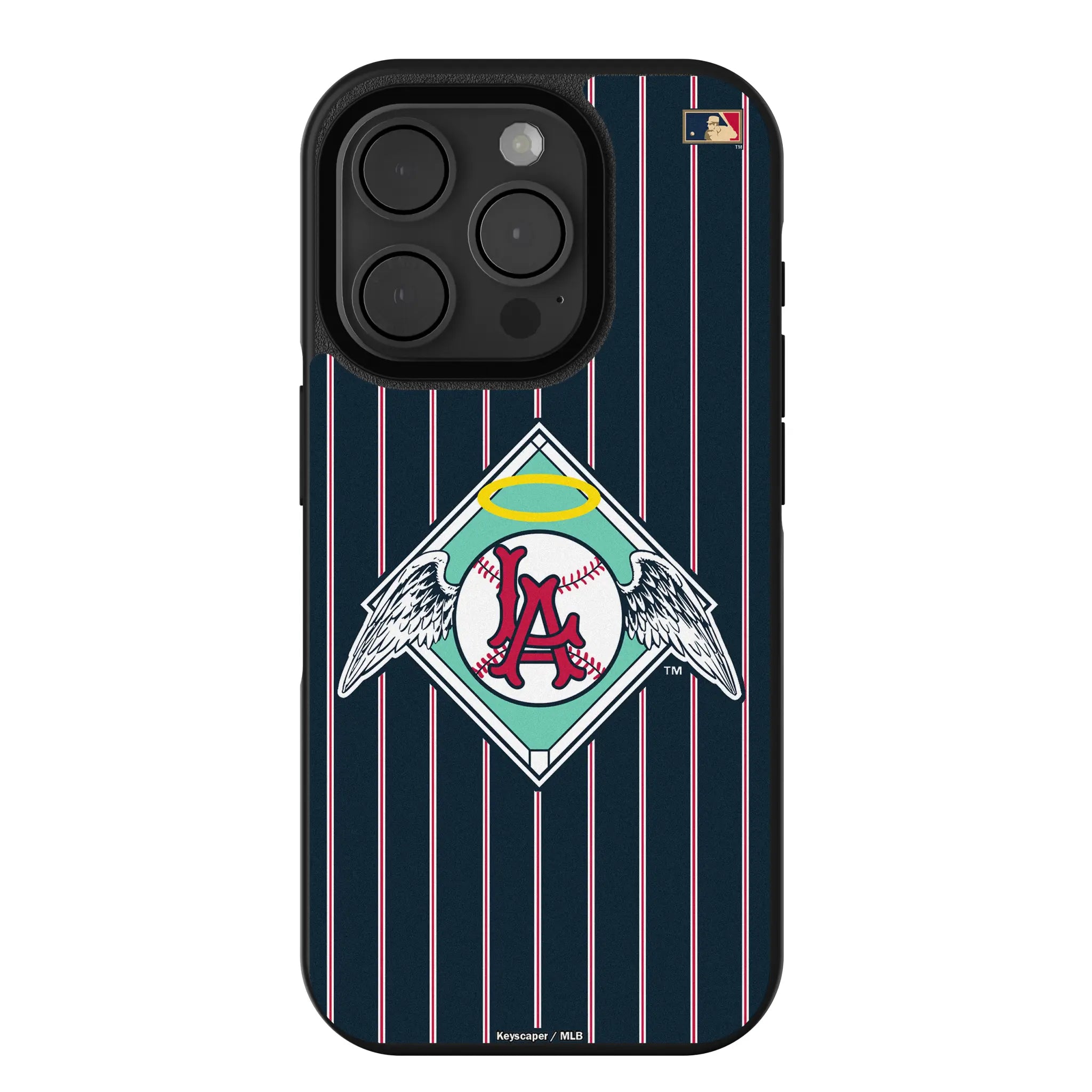 LA Angels 1961-1965 - Cooperstown Collection Pinstripe Bump Phone Case