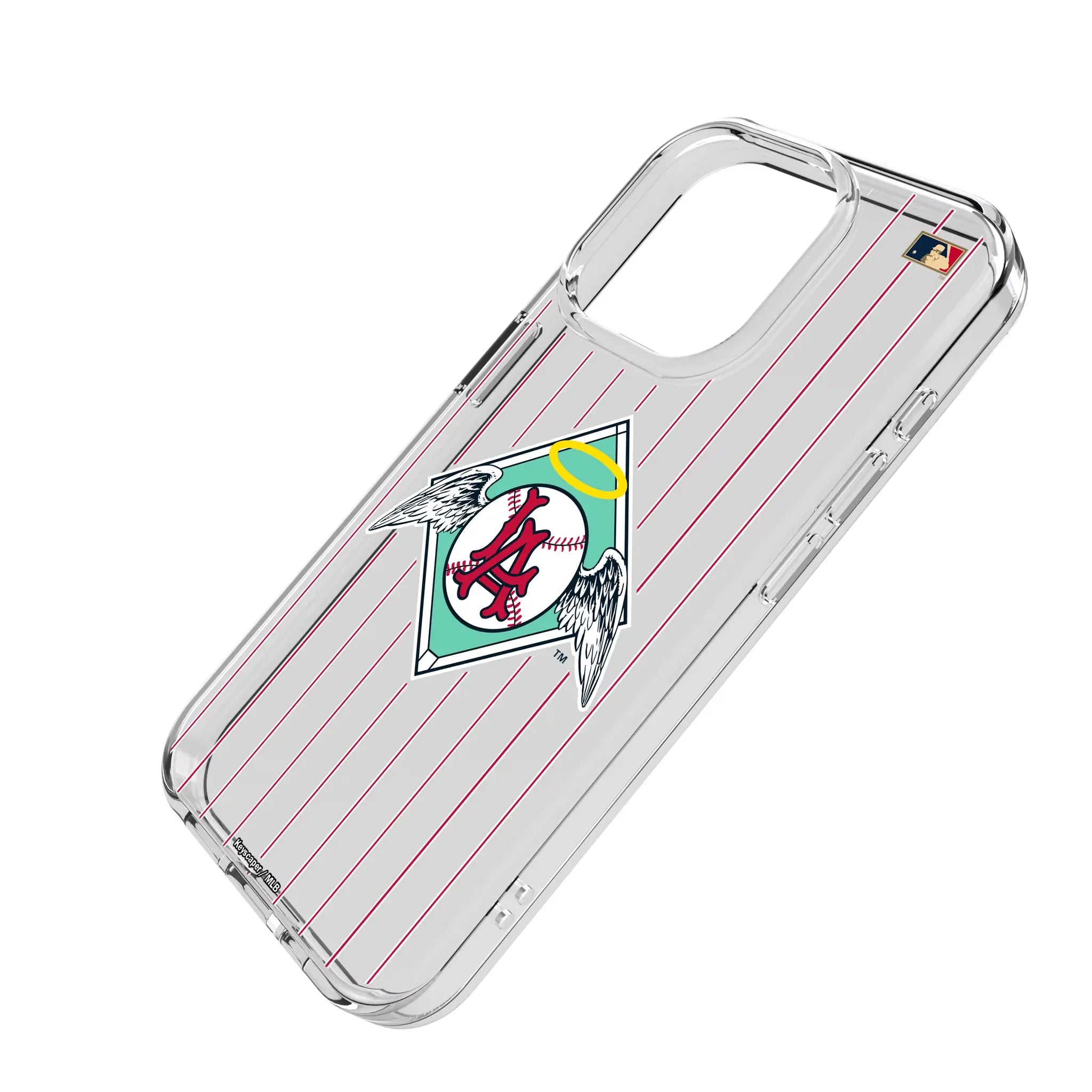 LA Angels 1961-1965 - Cooperstown Collection Pinstripe Clear Phone Case for Apple iPhone