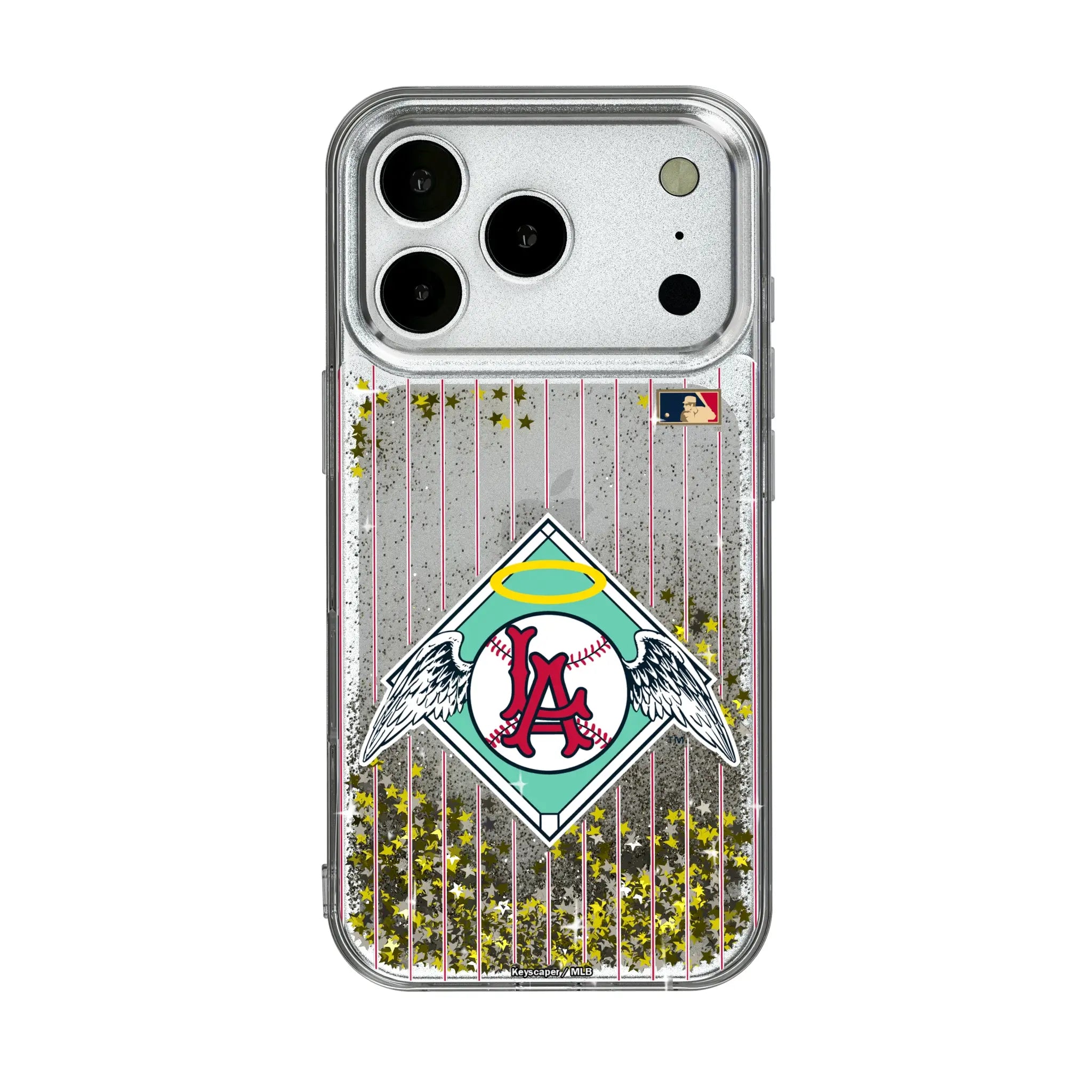 LA Angels 1961-1965 - Cooperstown Collection Pinstripe Glitter Phone Case