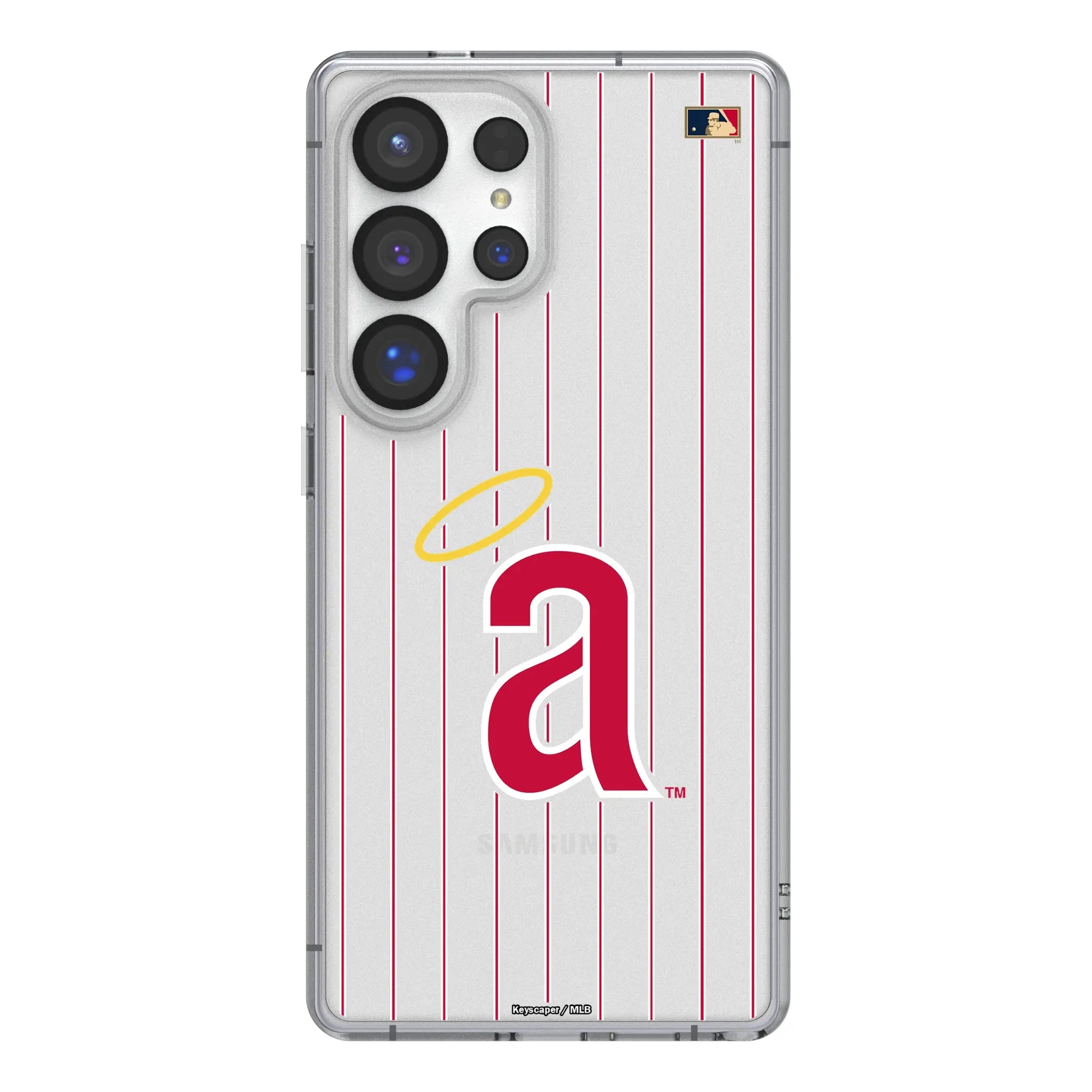 LA Angels 1971 - Cooperstown Collection Pinstripe Clear Phone Case for Samsung Galaxy