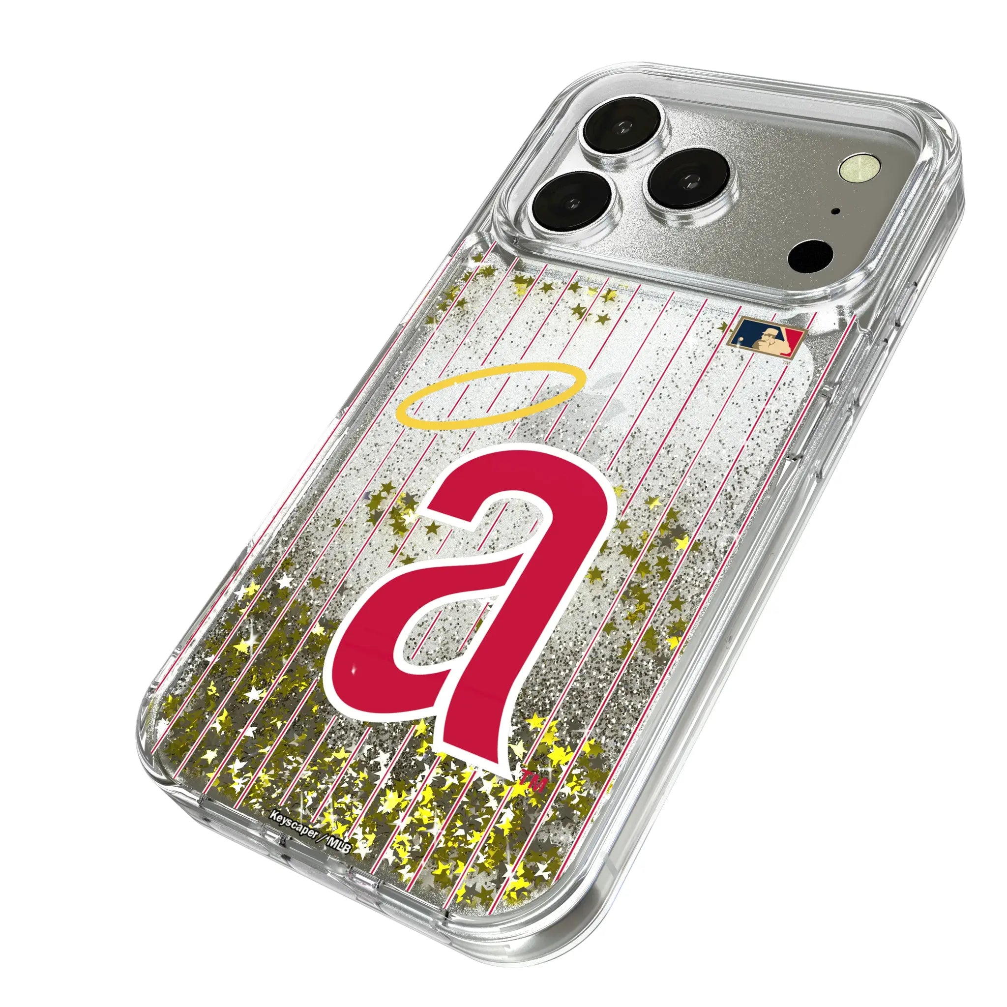 LA Angels 1971 - Cooperstown Collection Pinstripe Glitter Phone Case
