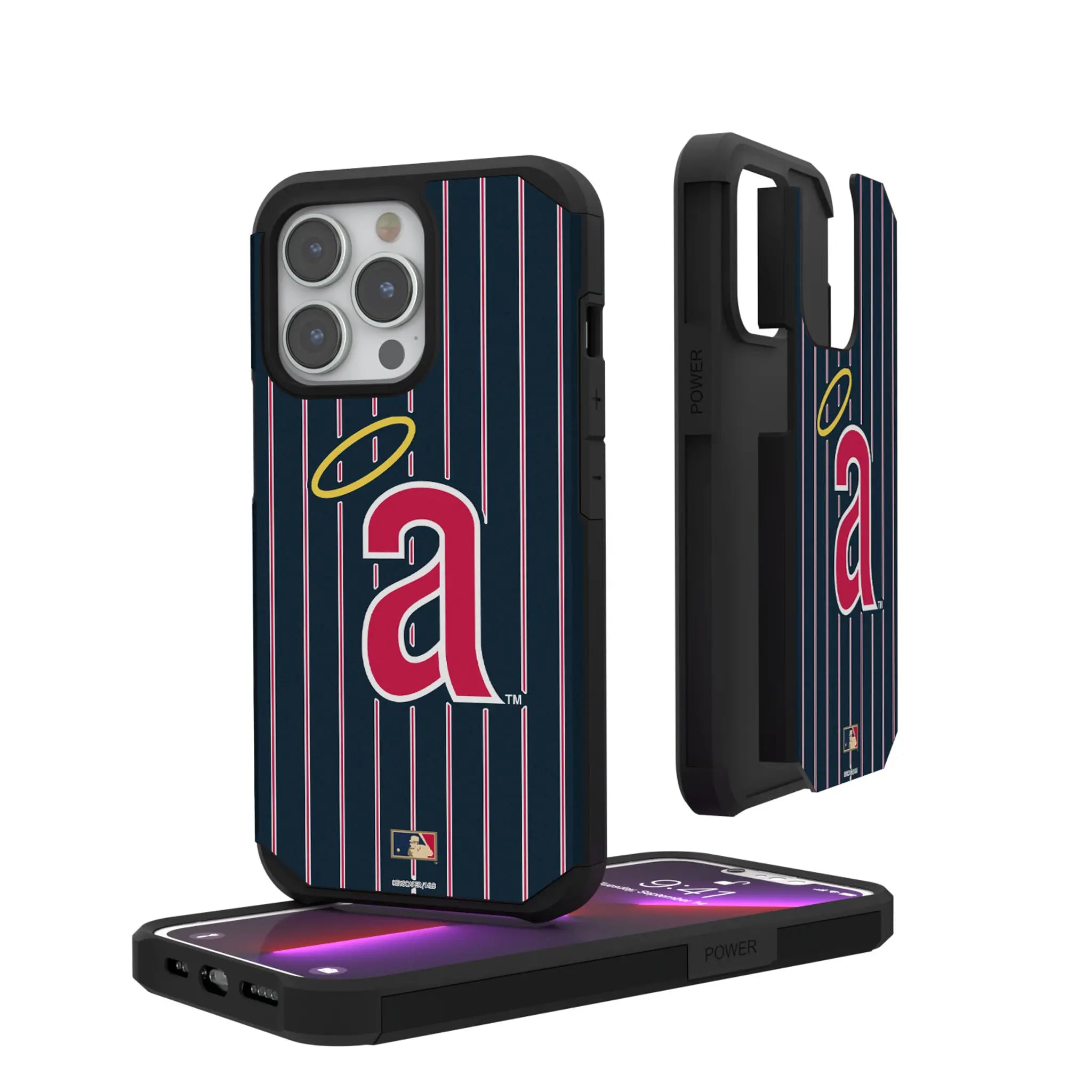 LA Angels 1971 - Cooperstown Collection Pinstripe Rugged Phone Case