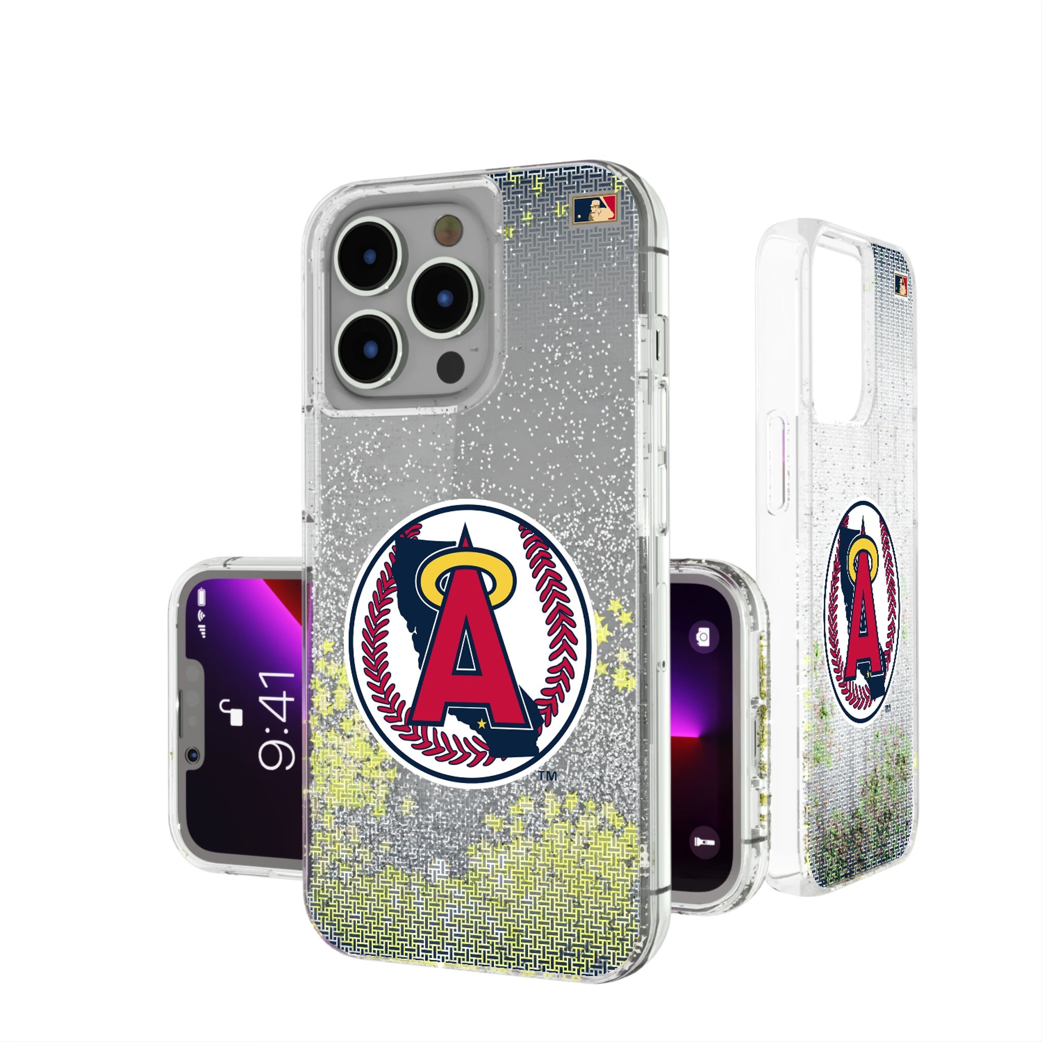 LA Angels 1986-1992 - Cooperstown Collection Linen Glitter Phone Case - Sports Gifts, Sports Memorabilia, Sports Collectibles, Fan Shop