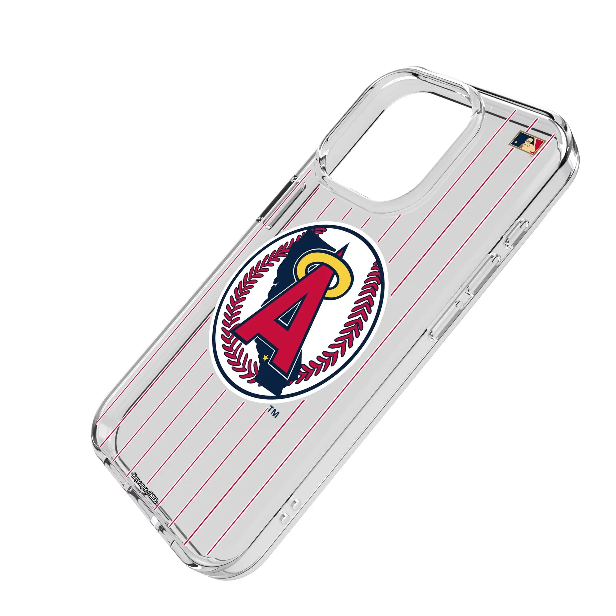 LA Angels 1986-1992 - Cooperstown Collection Pinstripe Clear Phone Case for Apple iPhone