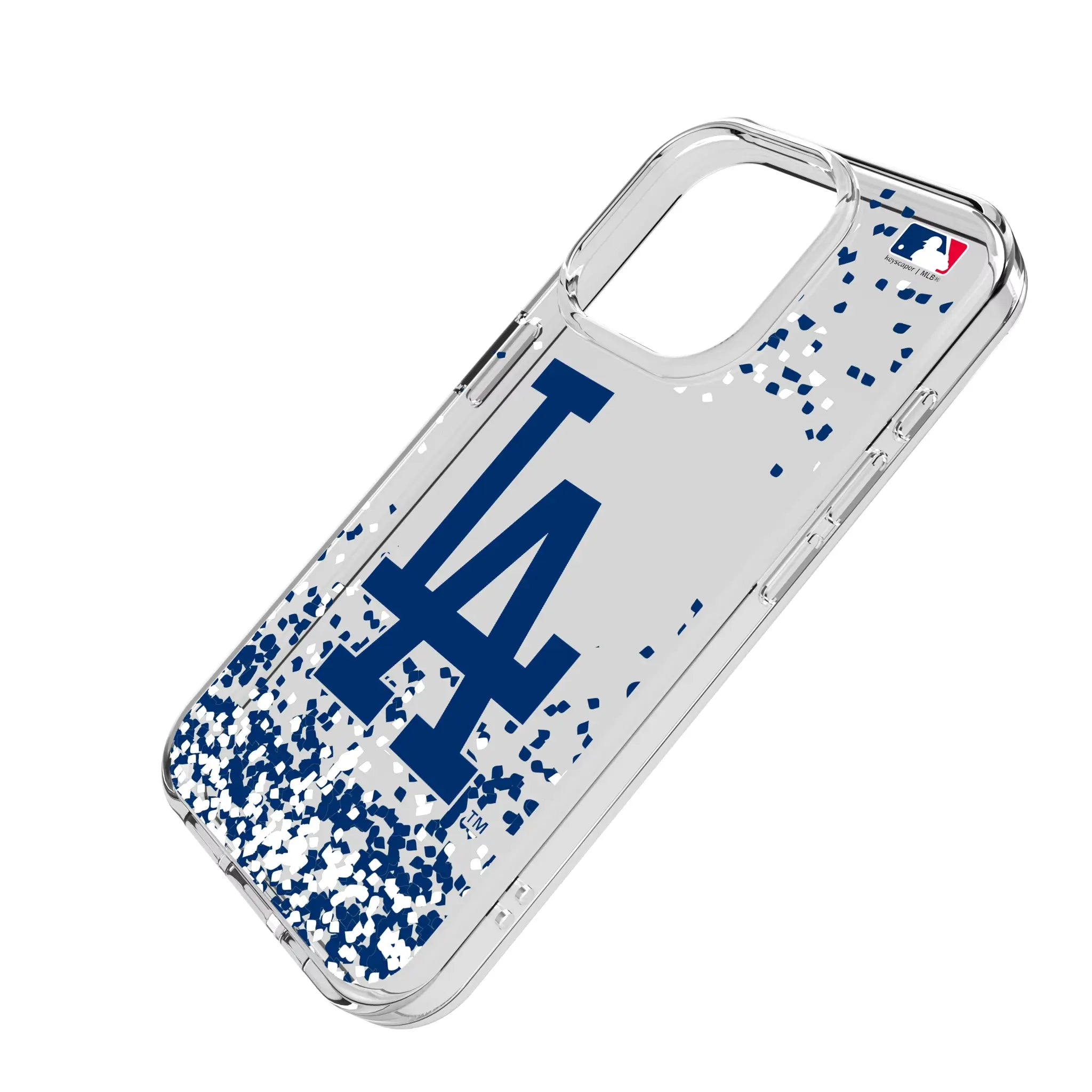 LA Dodgers Confetti Clear Phone Case for Apple iPhone
