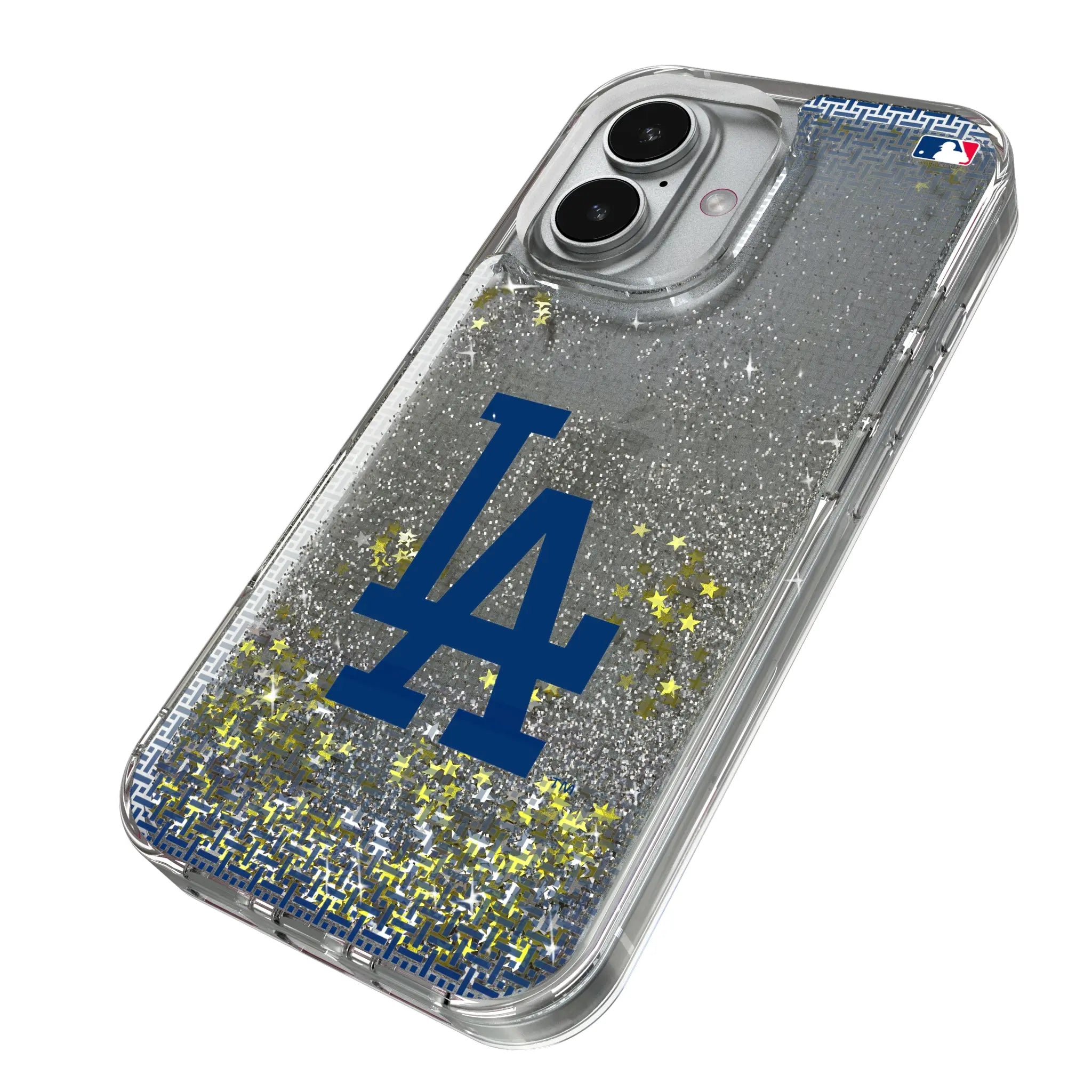 LA Dodgers Linen Glitter Phone Case for Apple iPhone