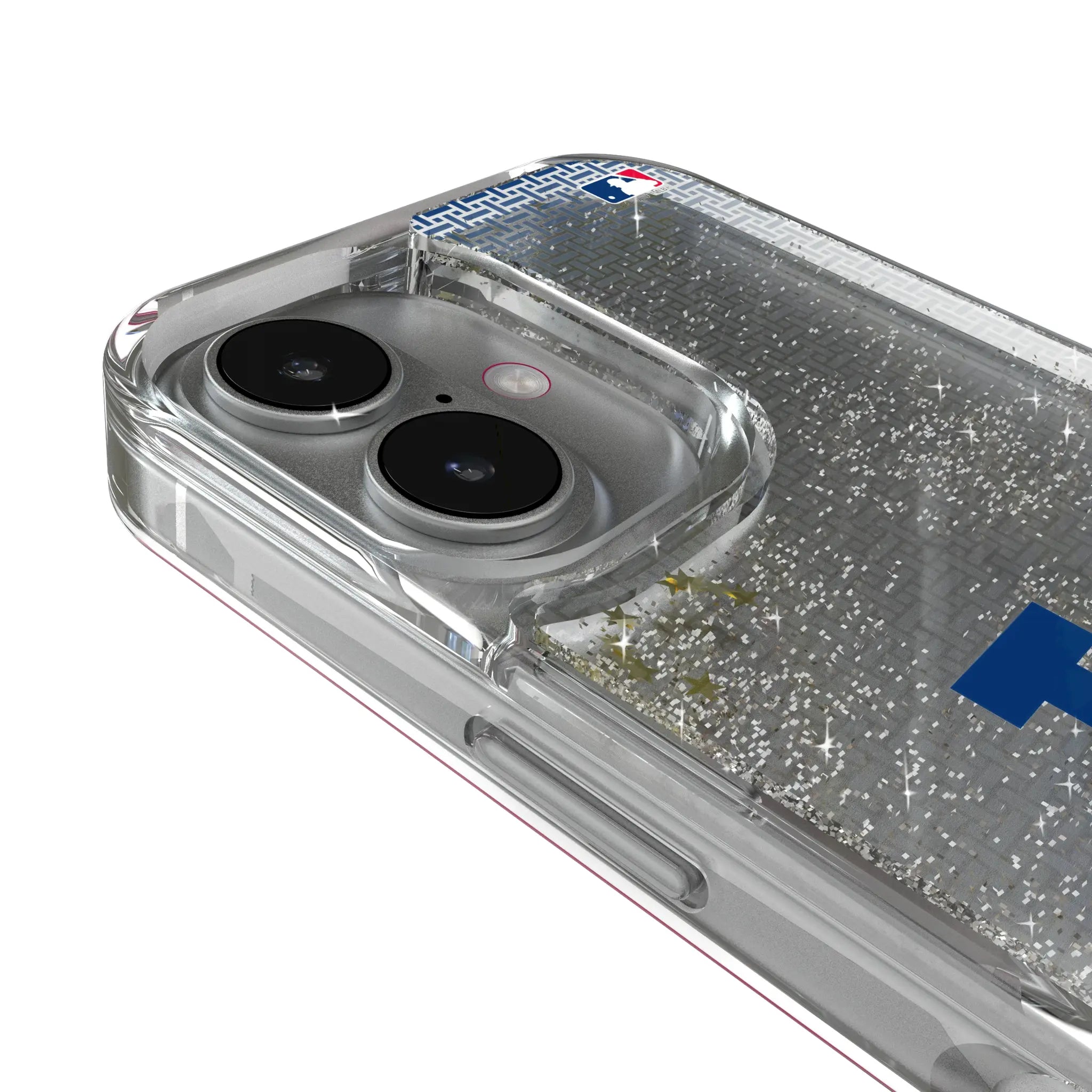 LA Dodgers Linen Glitter Phone Case for Apple iPhone