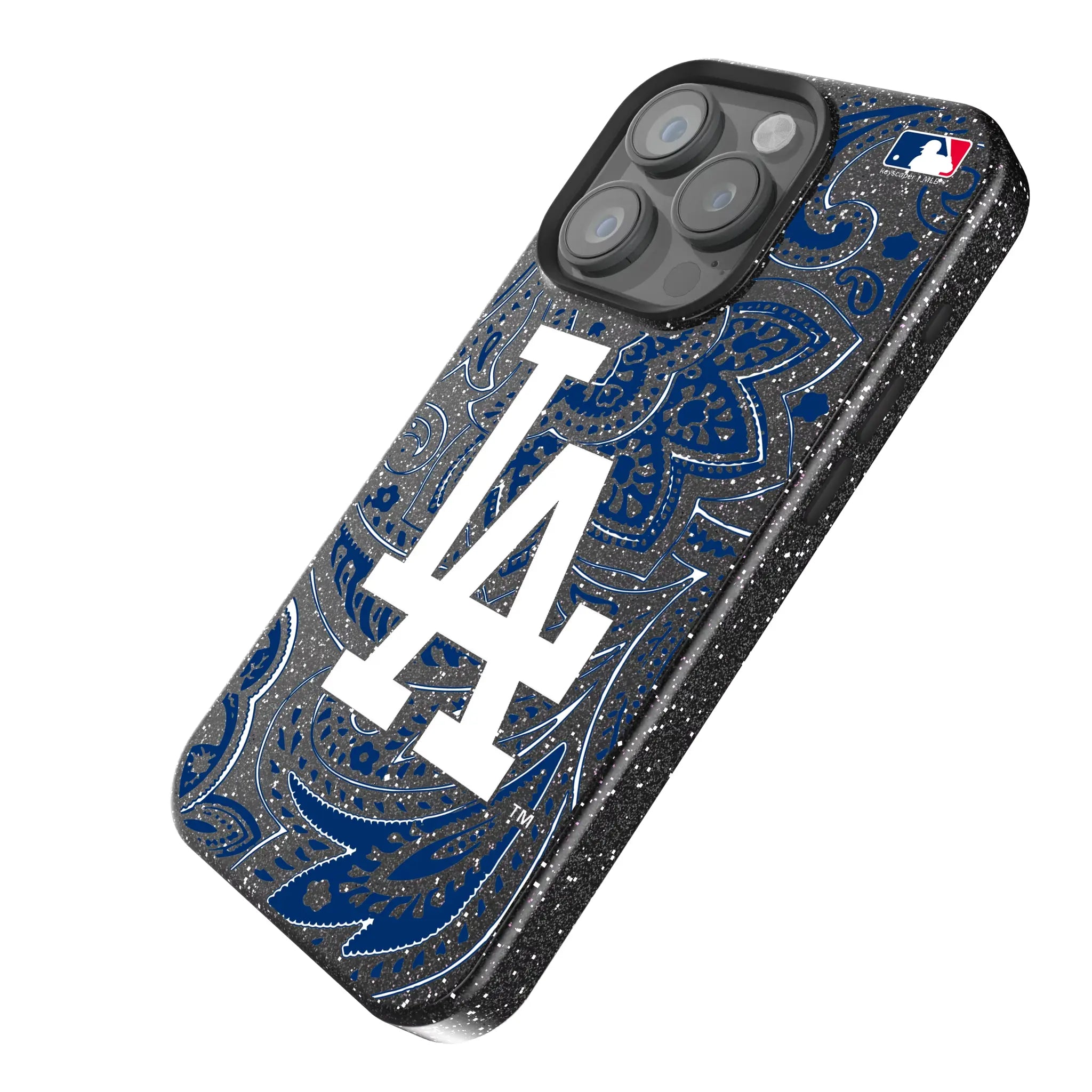 LA Dodgers Paisley Bling Phone Case for Apple iPhone