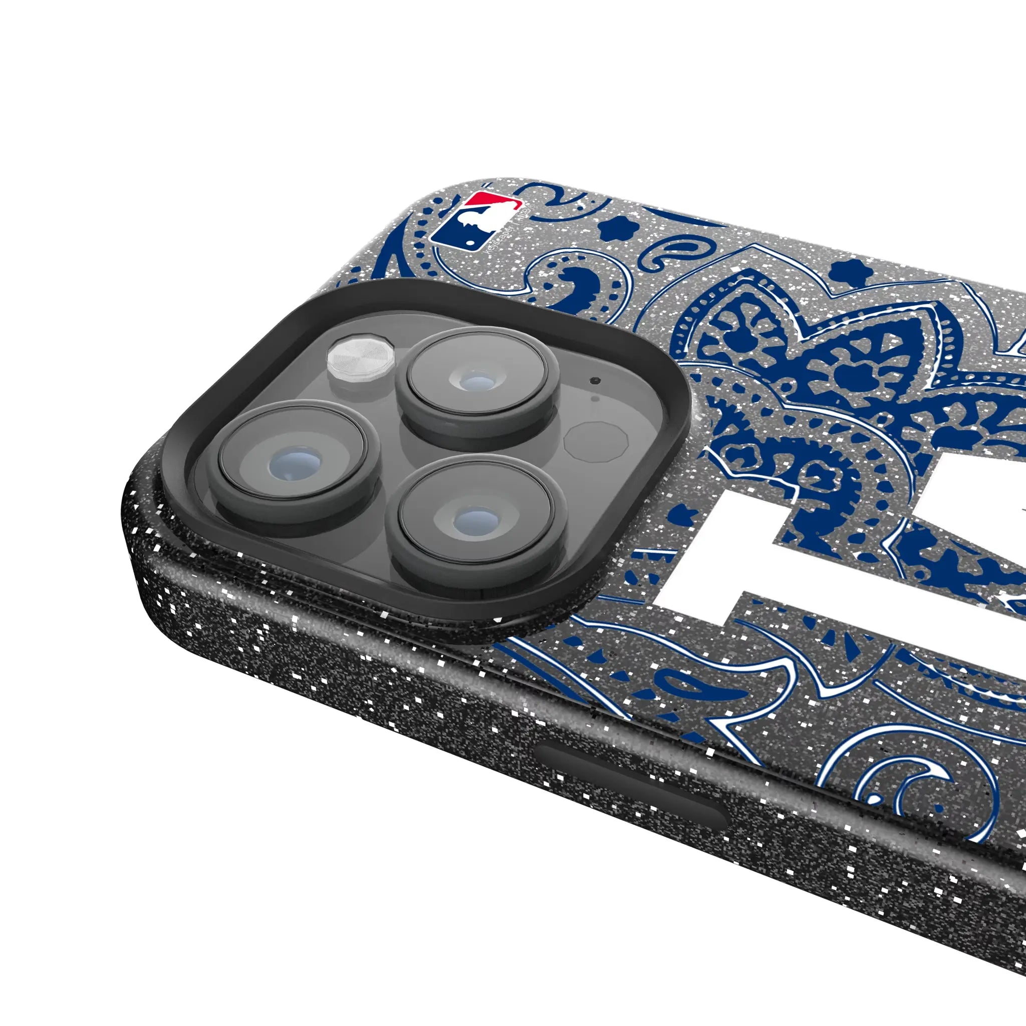 LA Dodgers Paisley Bling Phone Case for Apple iPhone