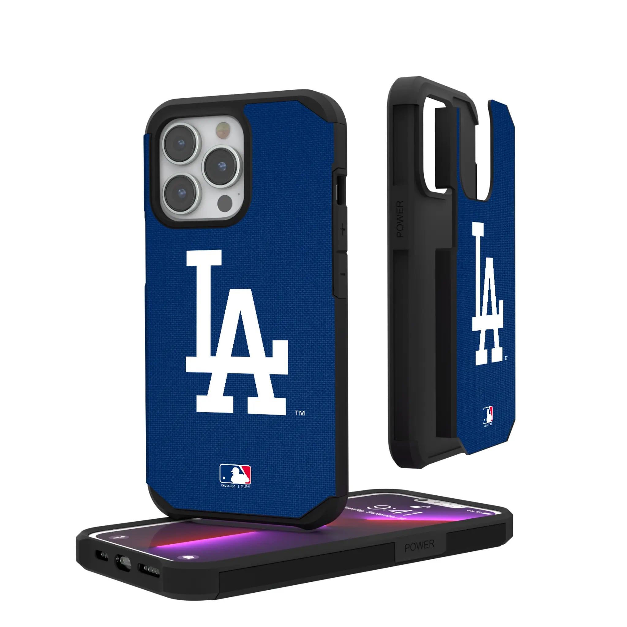 LA Dodgers Solid Rugged Phone Case for Apple iPhone