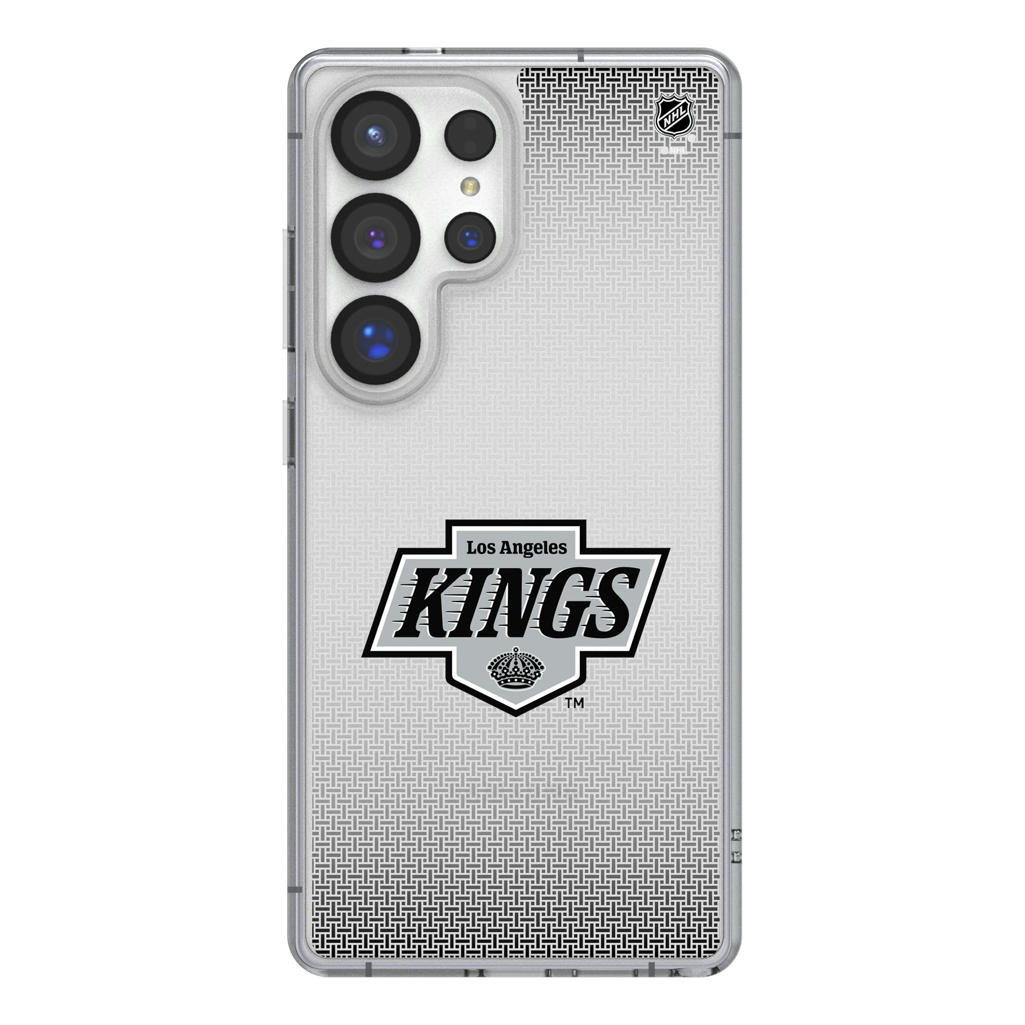 LA Kings Linen Clear Phone Case for Samsung Galaxy - Sports Gifts, Sports Memorabilia, Sports Collectibles, Fan Shop