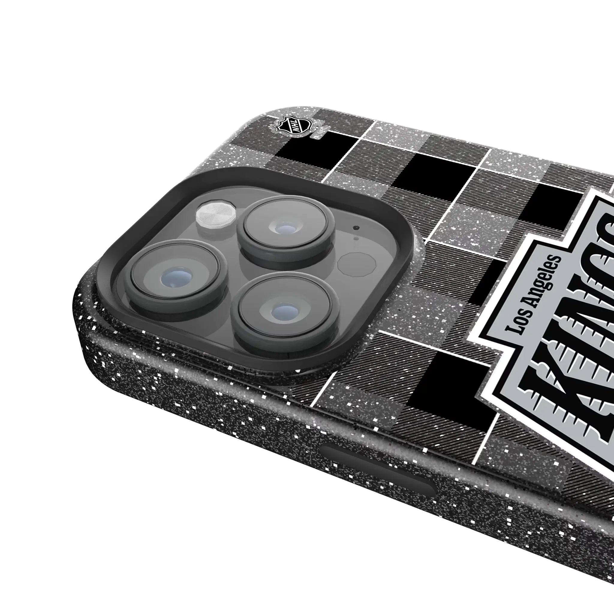 LA Kings Plaid Bling Phone Case