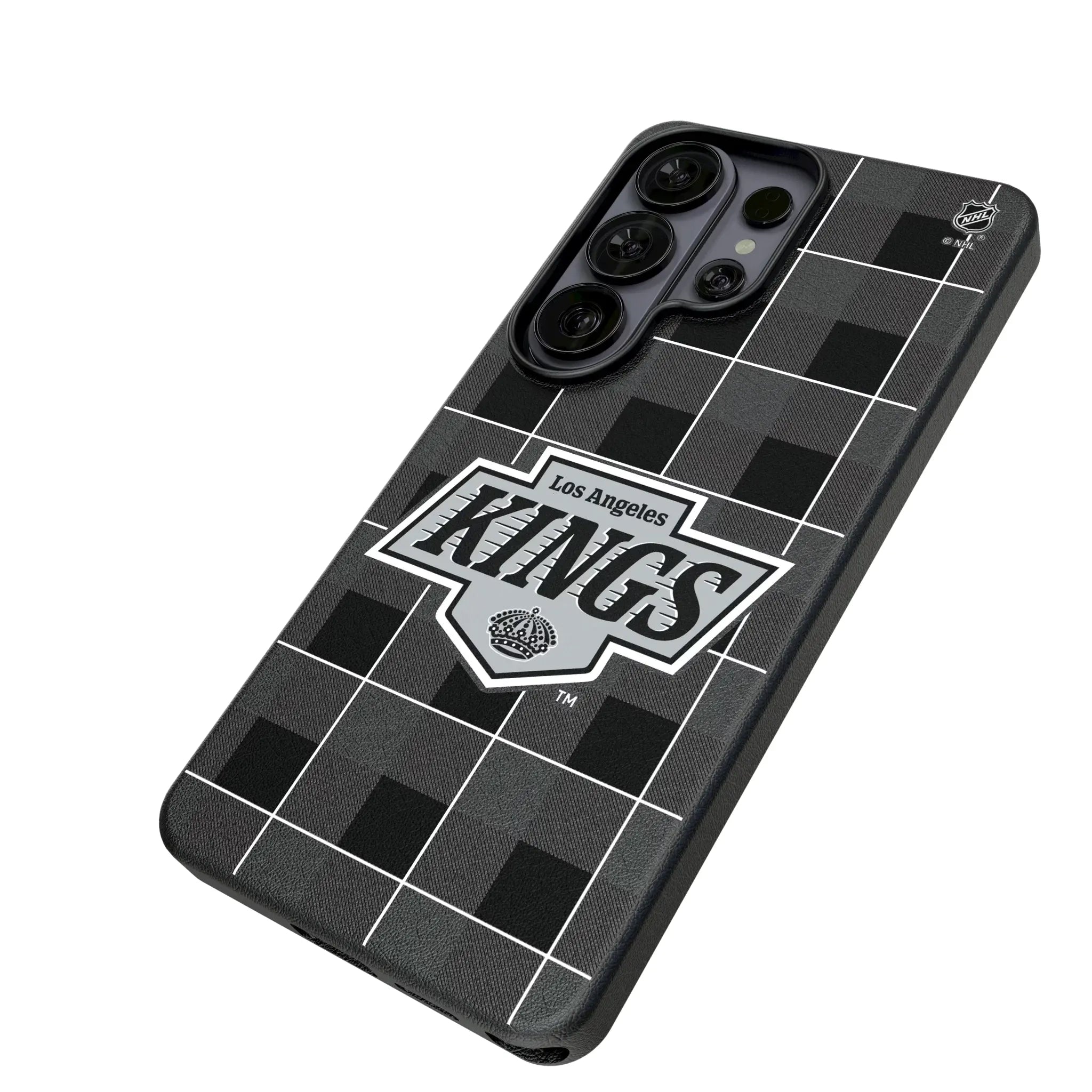 LA Kings Plaid MagSafe Compatible Phone Case for Samsung Galaxy