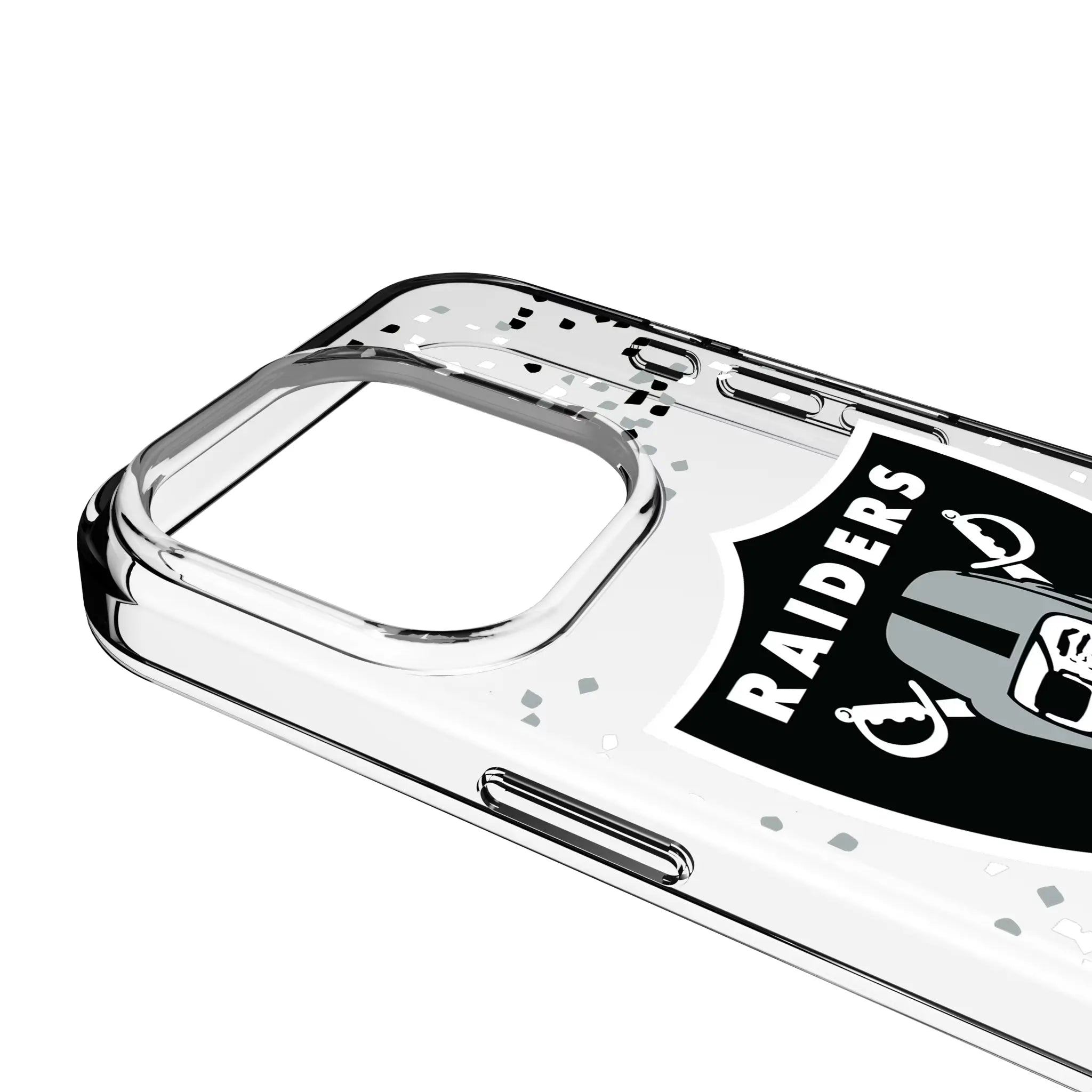Las Vegas Raiders Confetti Clear Phone Case for Apple iPhone