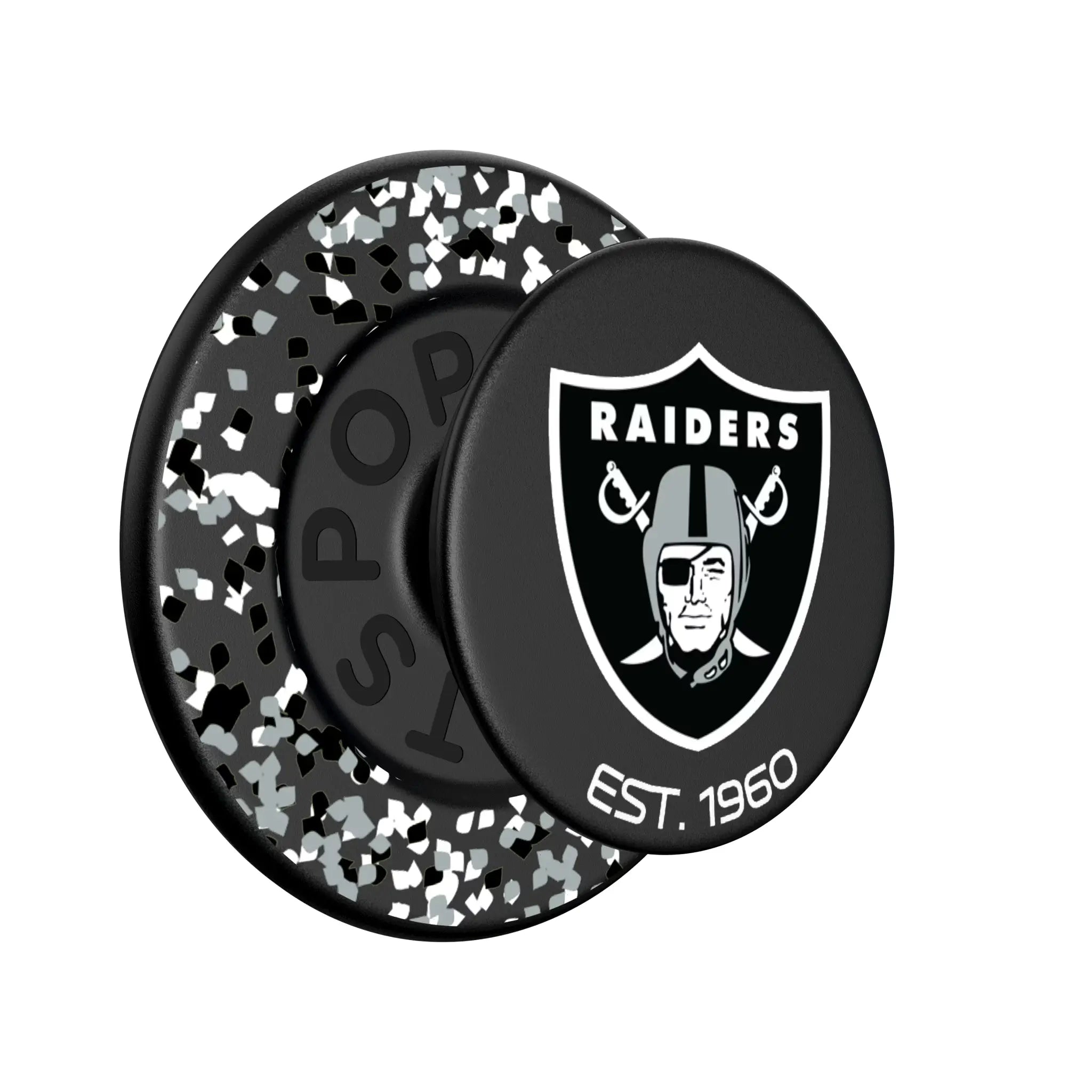 Las Vegas Raiders Confetti PopSockets Magnetic Phone Grip and Stand