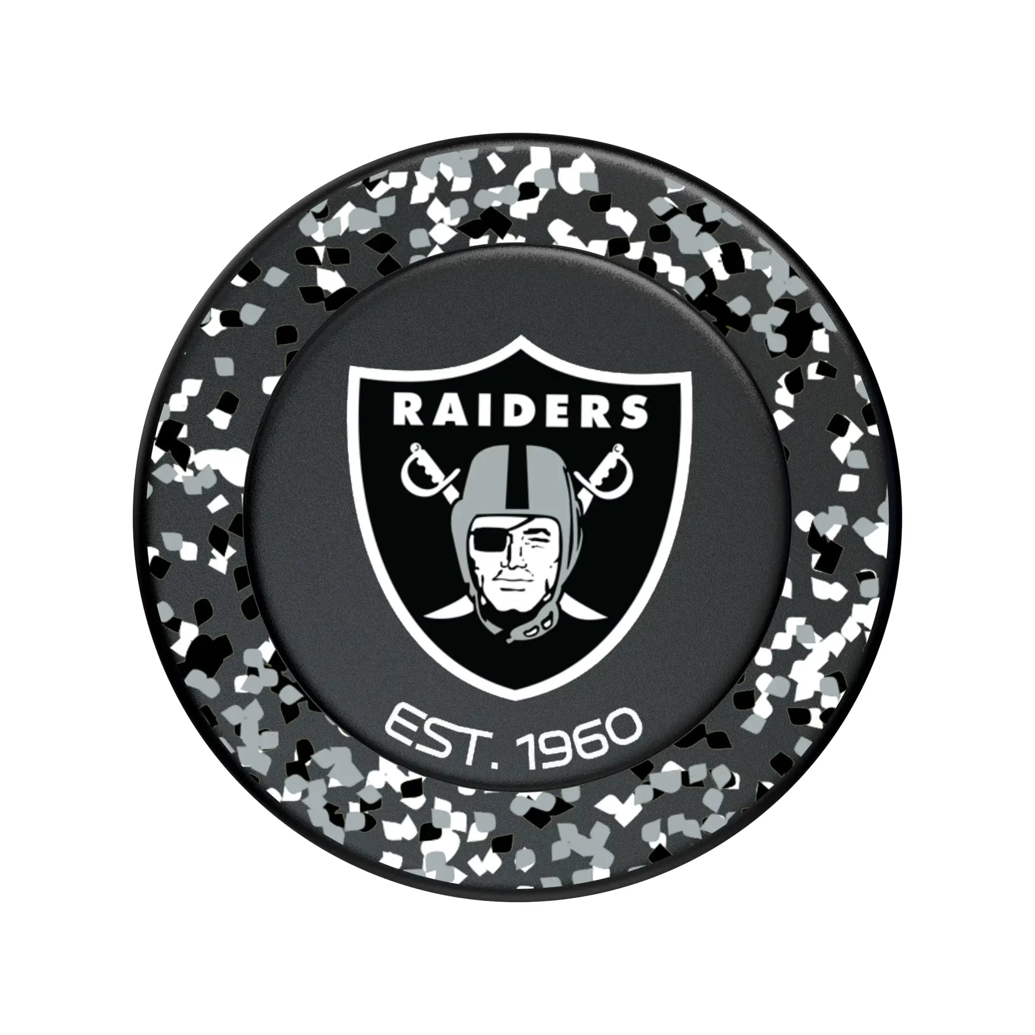 Las Vegas Raiders Confetti PopSockets Magnetic Phone Grip and Stand