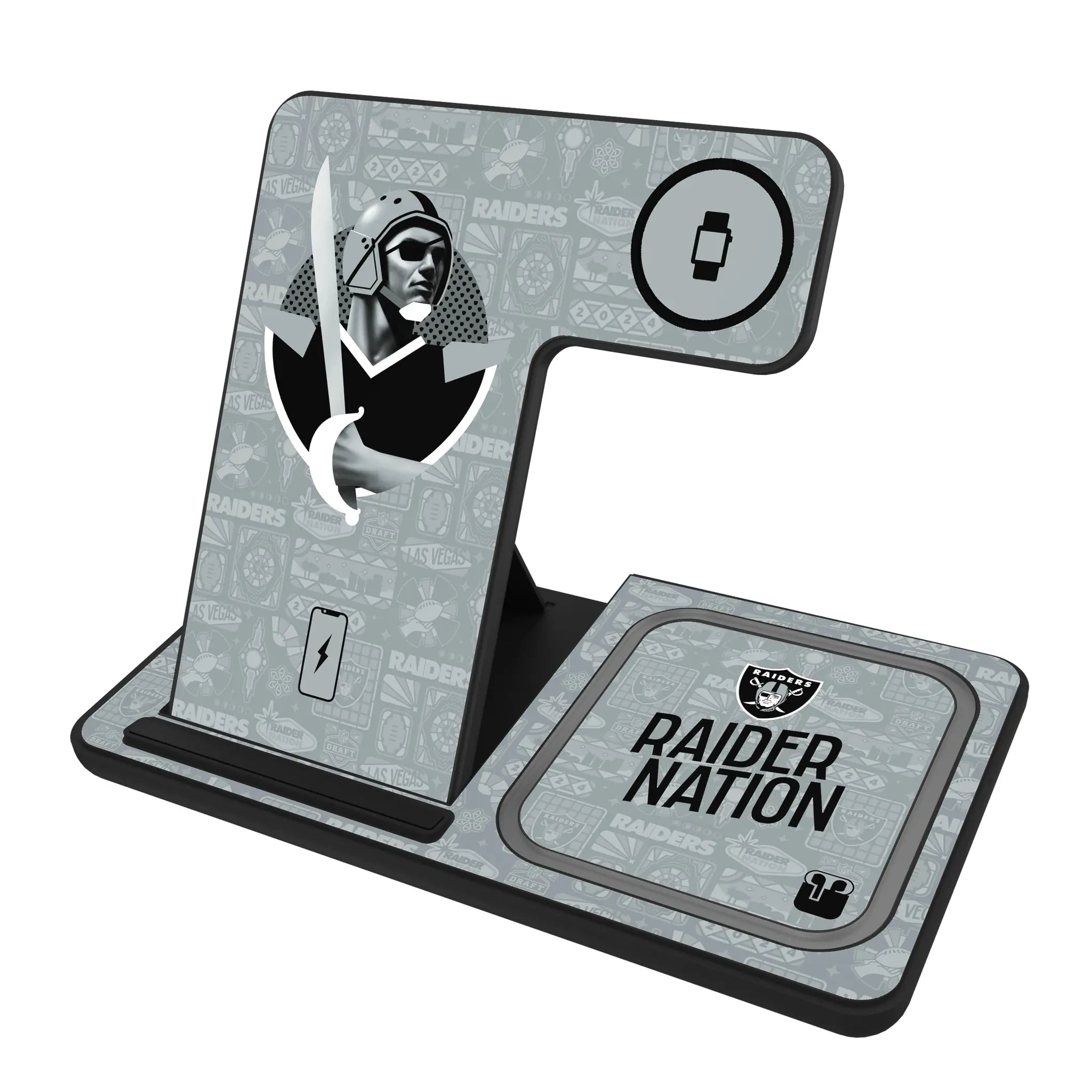 Las Vegas Raiders 2024 Illustrated Limited Edition 3 in 1 Charging Station