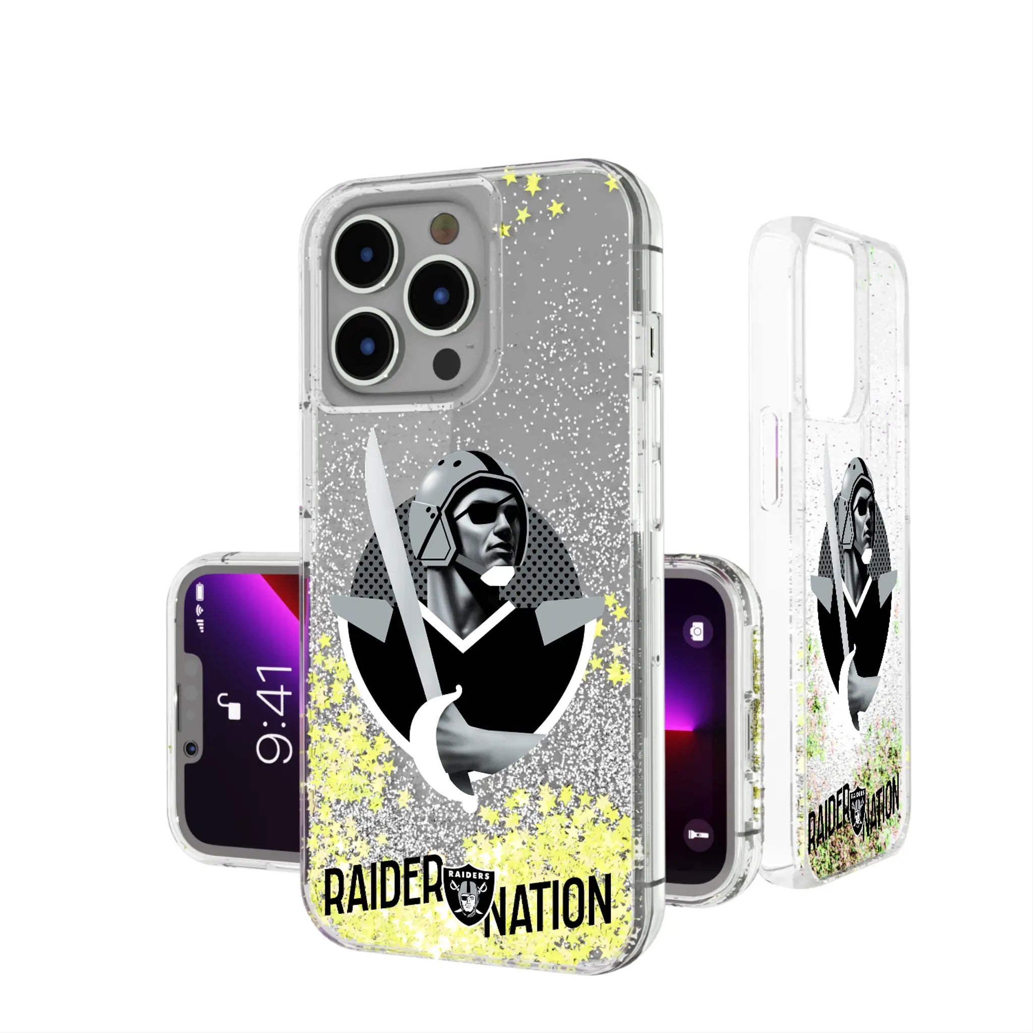 Las Vegas Raiders 2024 Illustrated Limited Edition Glitter Phone Case