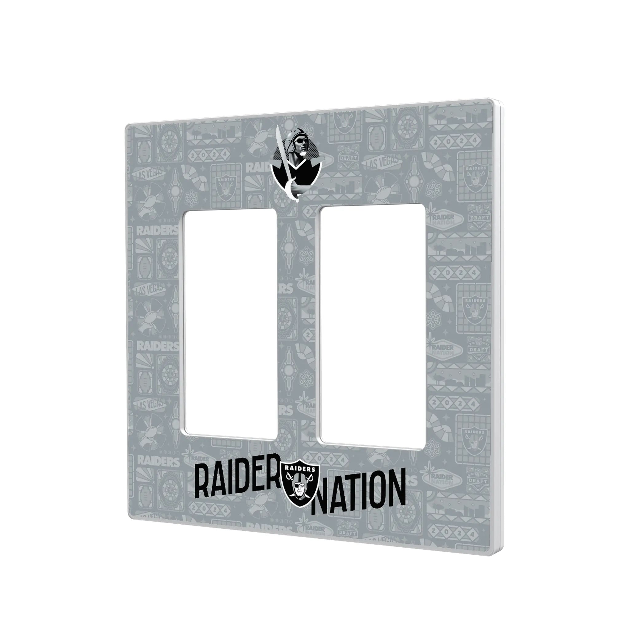 Las Vegas Raiders 2024 Illustrated Limited Edition Hidden-Screw Light Switch Plate