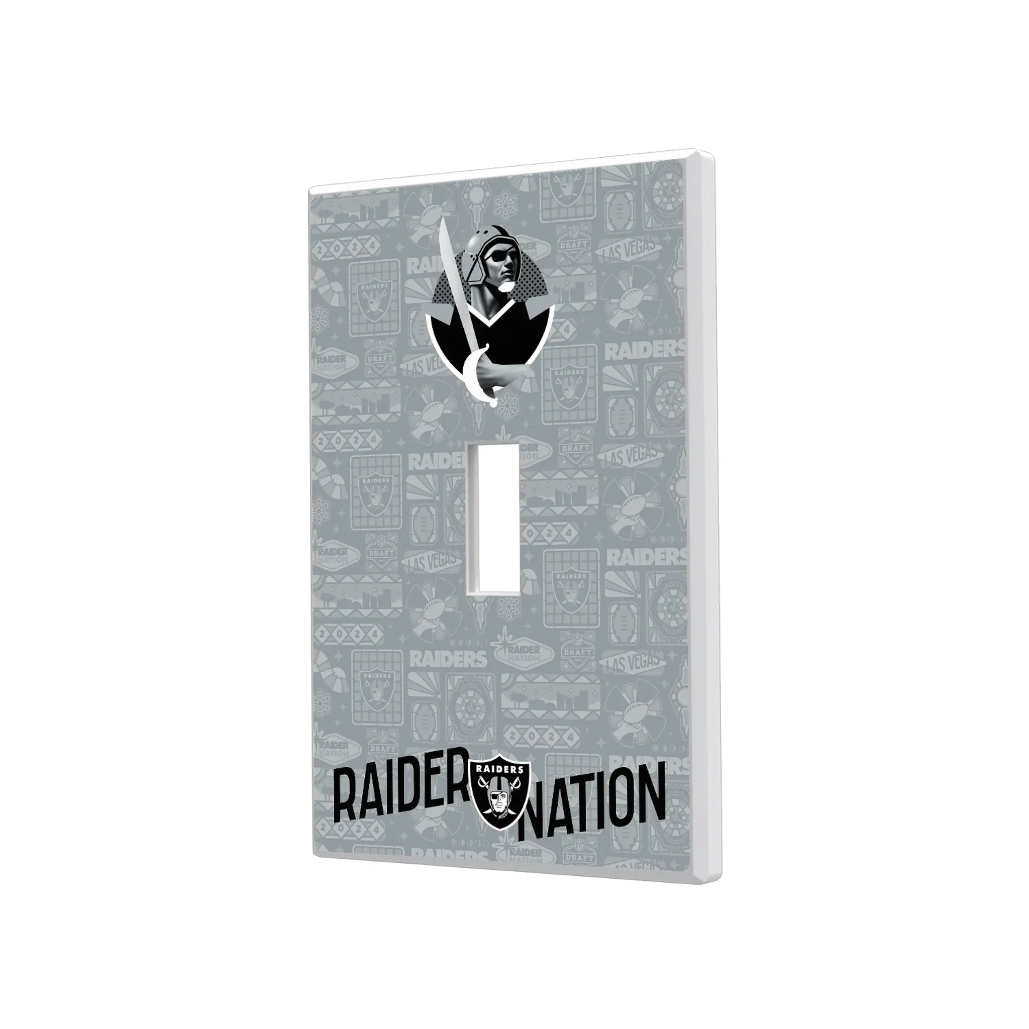 Las Vegas Raiders 2024 Illustrated Limited Edition Hidden-Screw Light Switch Plate
