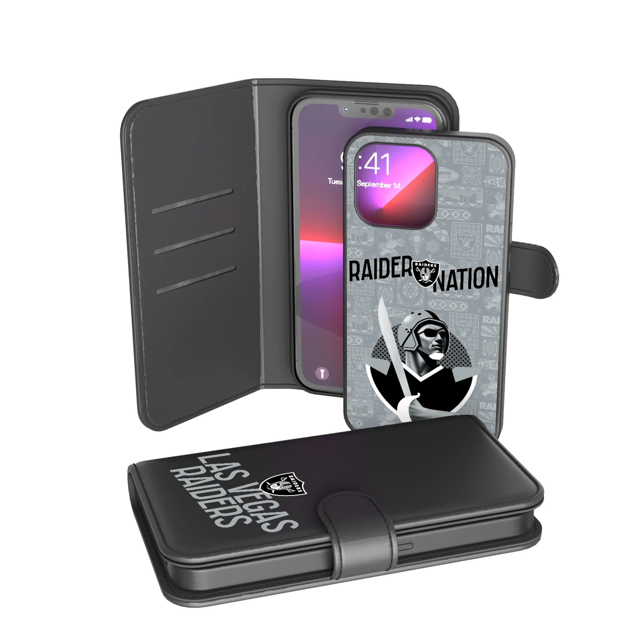Las Vegas Raiders 2024 Illustrated Limited Edition Wallet Phone Case