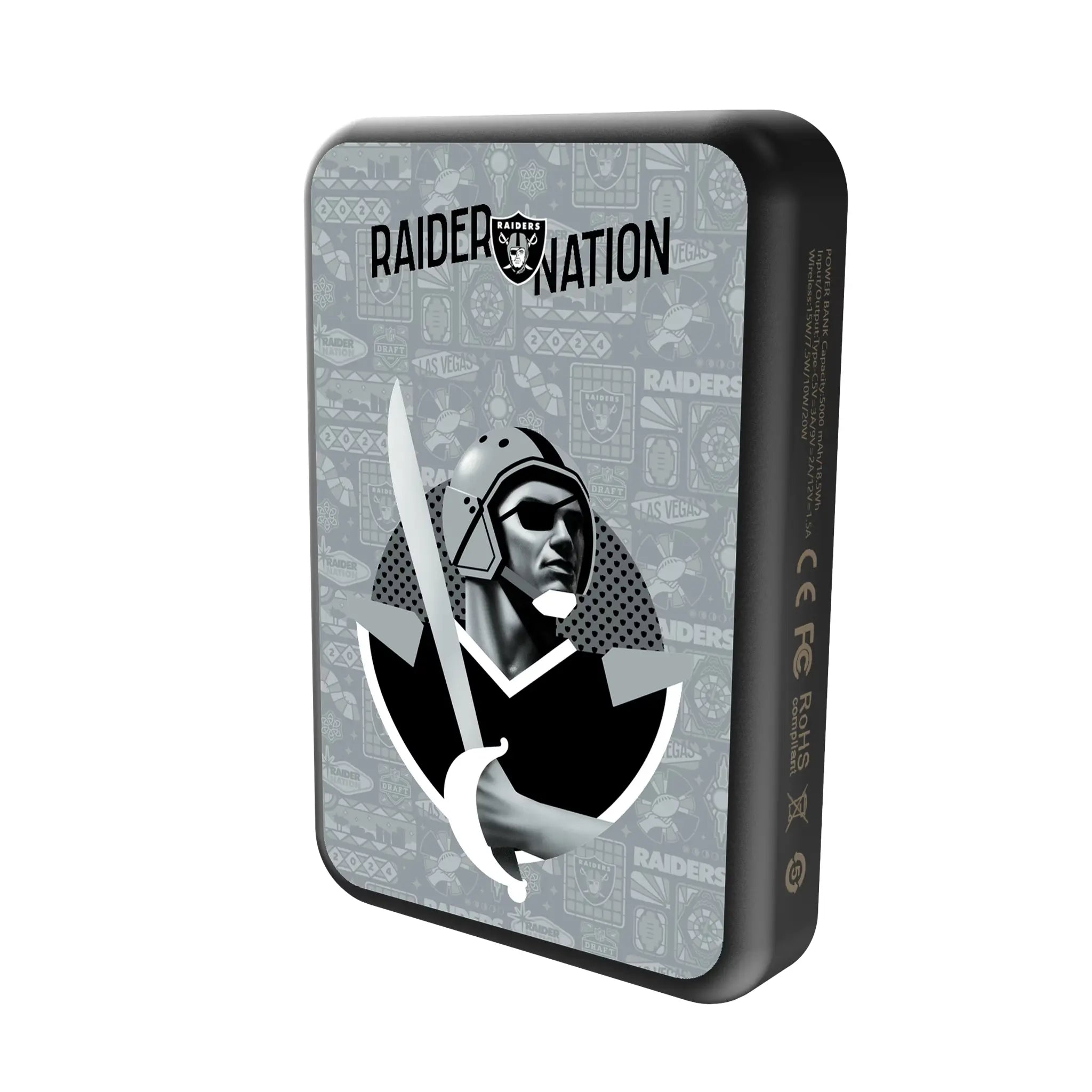Las Vegas Raiders 2024 Illustrated Limited Edition Wireless Mag Power Bank