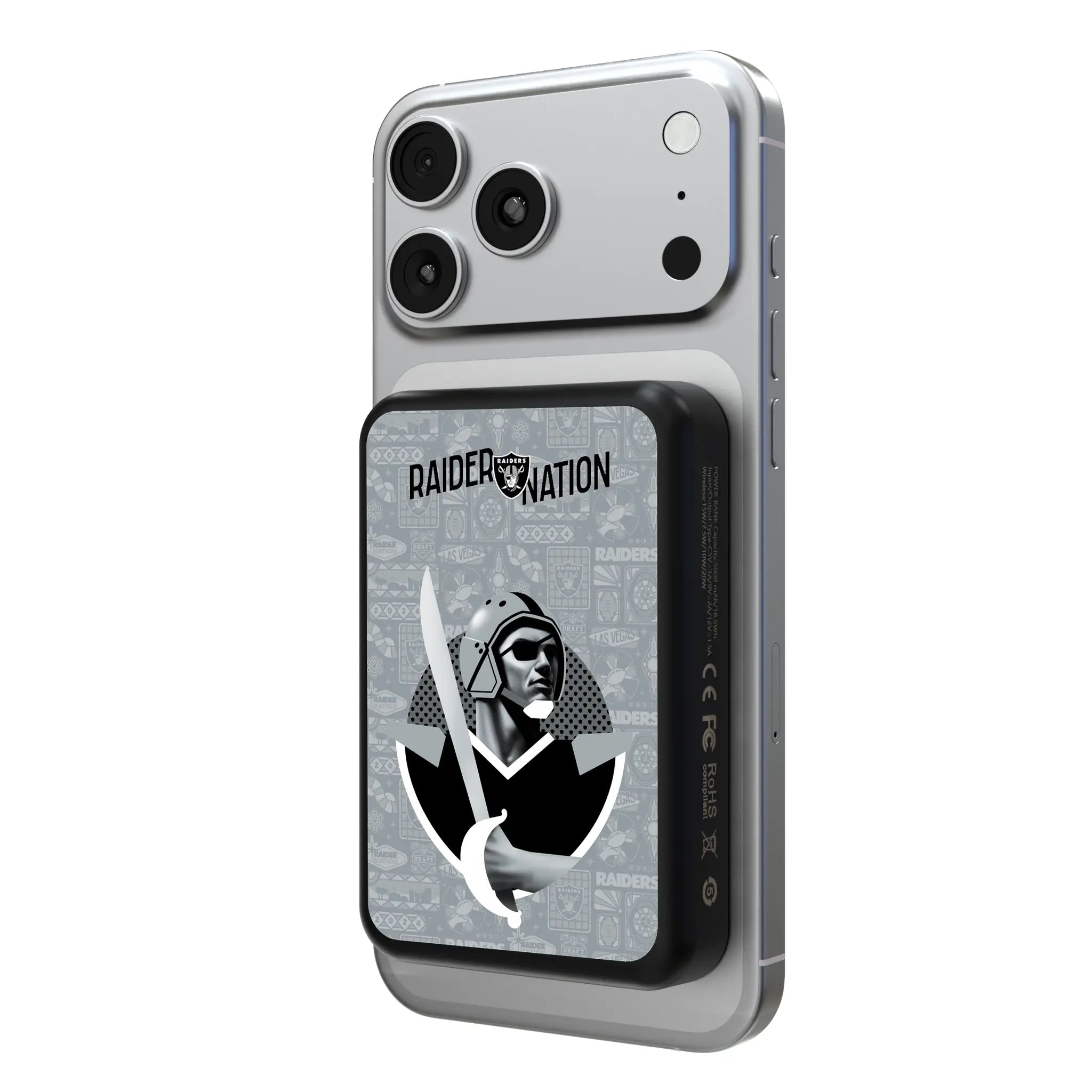 Las Vegas Raiders 2024 Illustrated Limited Edition Wireless Mag Power Bank