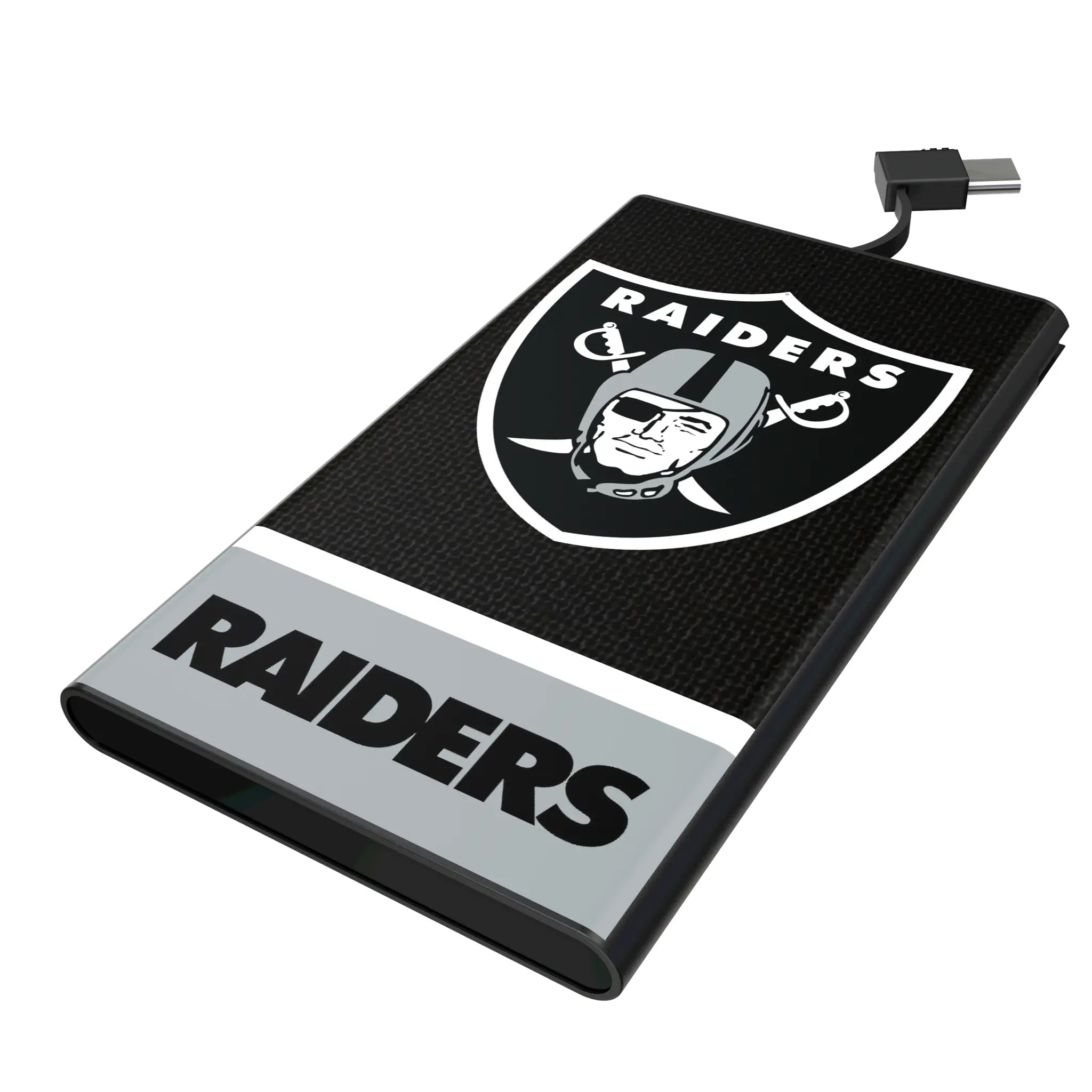 Las Vegas Raiders Endzone Solid 5000mAh Flat Powerbank
