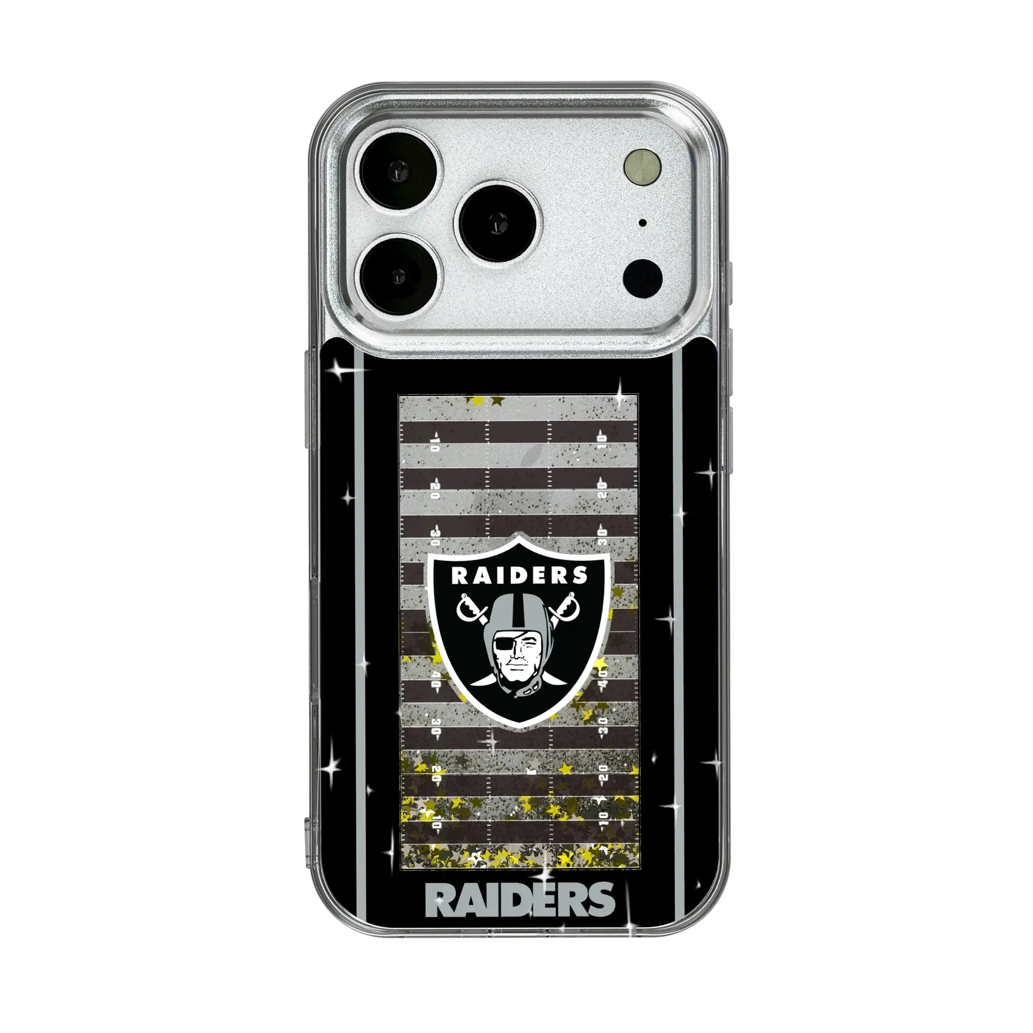 Las Vegas Raiders Field Glitter Phone Case