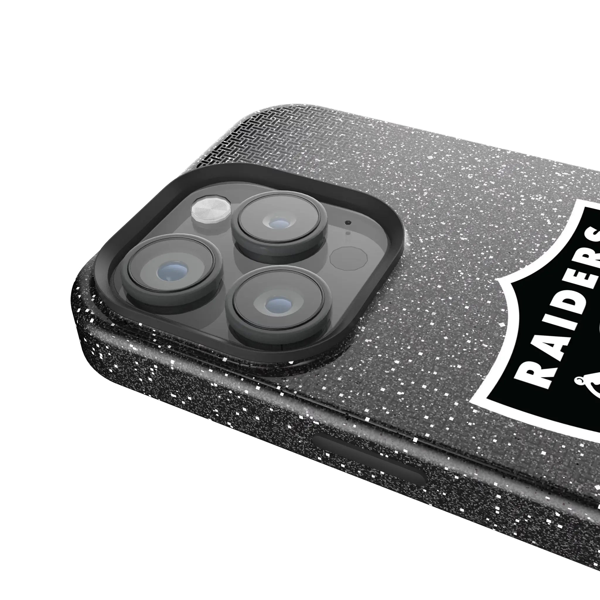 Las Vegas Raiders Linen Bling Phone Case for Apple iPhone