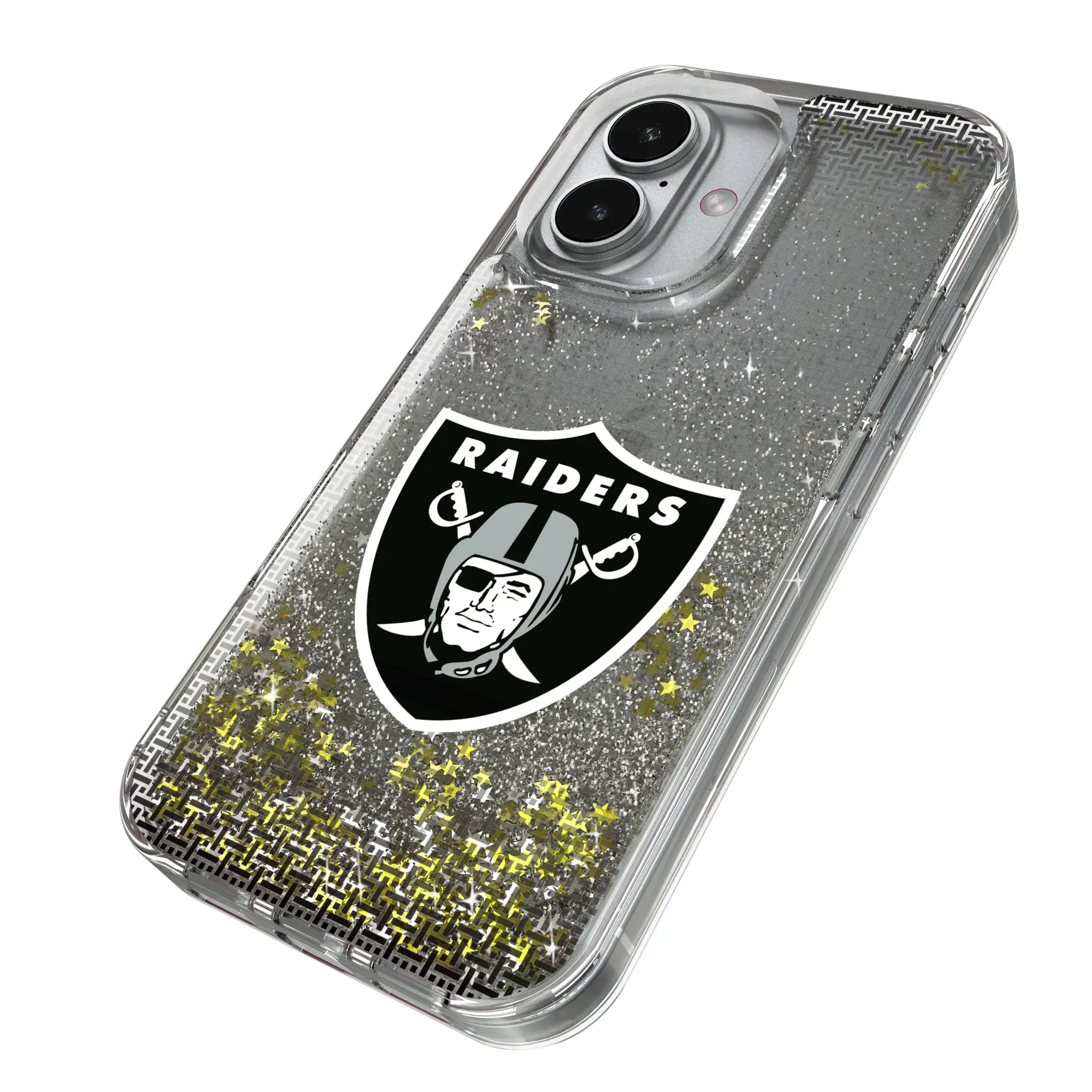 Las Vegas Raiders Linen Glitter Phone Case