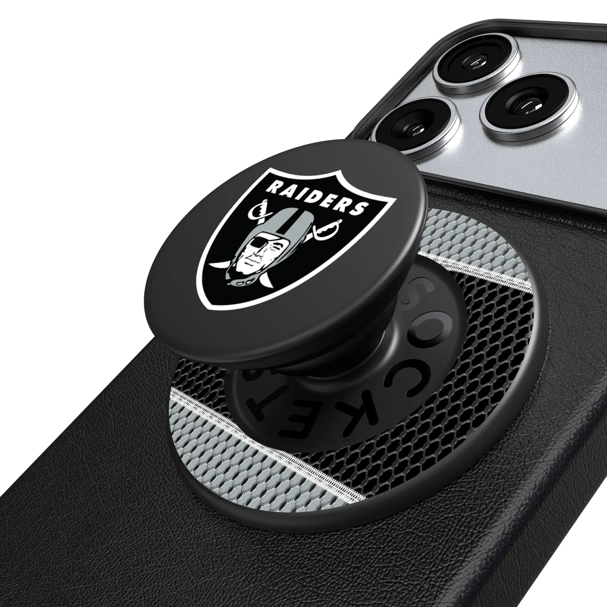 Las Vegas Raiders Mesh PopSockets Magnetic Phone Grip and Stand