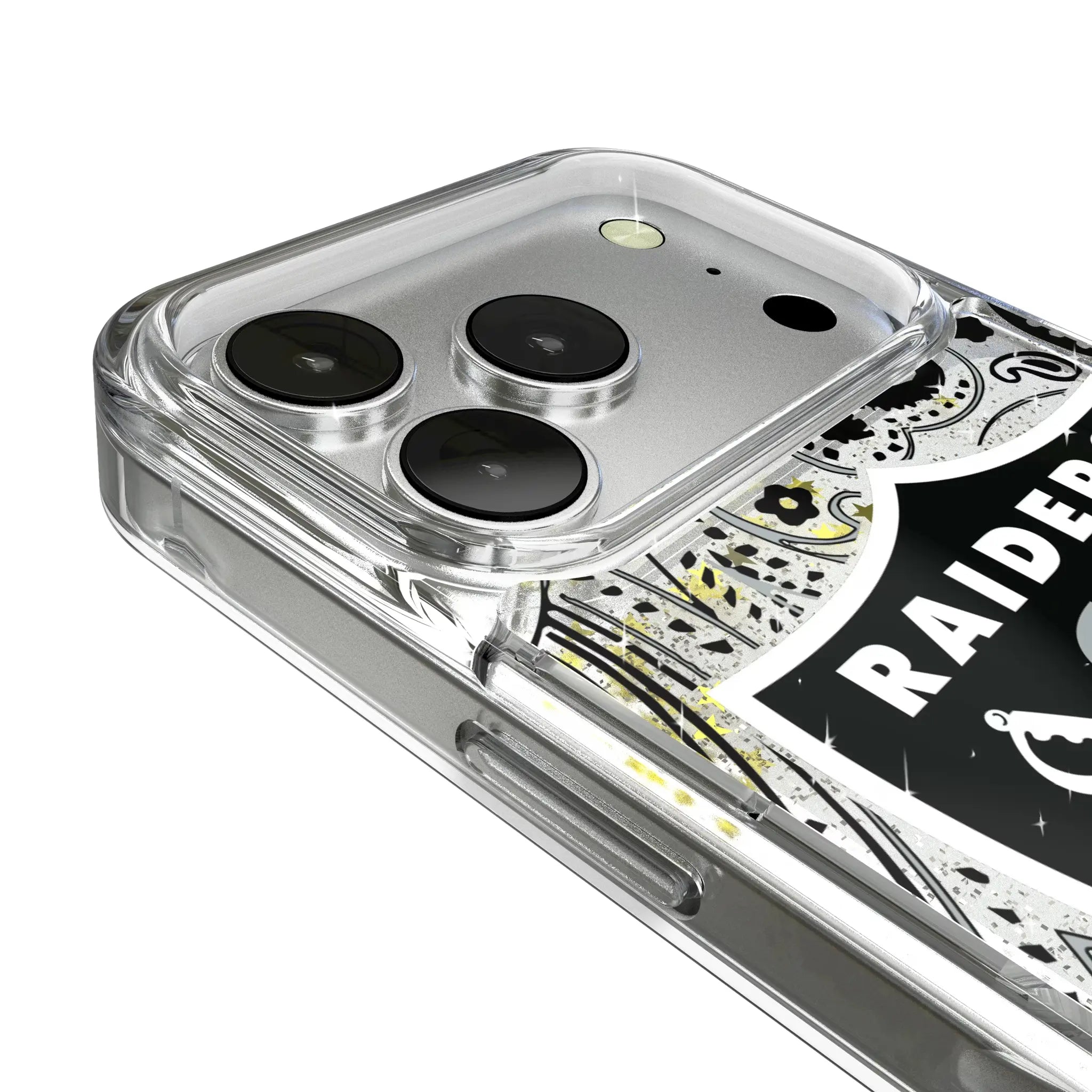 Las Vegas Raiders Paisley Glitter Phone Case
