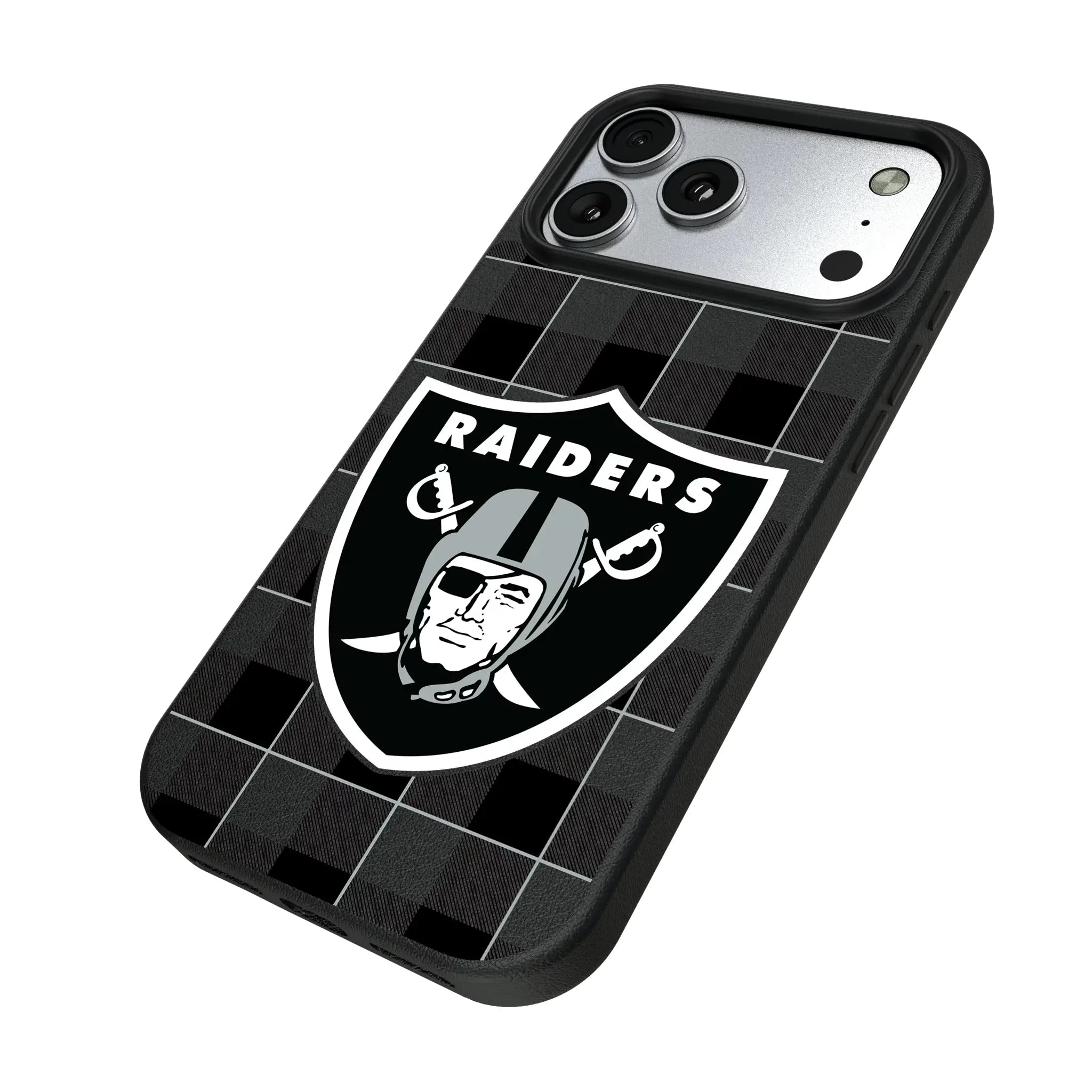 Las Vegas Raiders Plaid MagSafe Compatible Phone Case for Apple iPhone