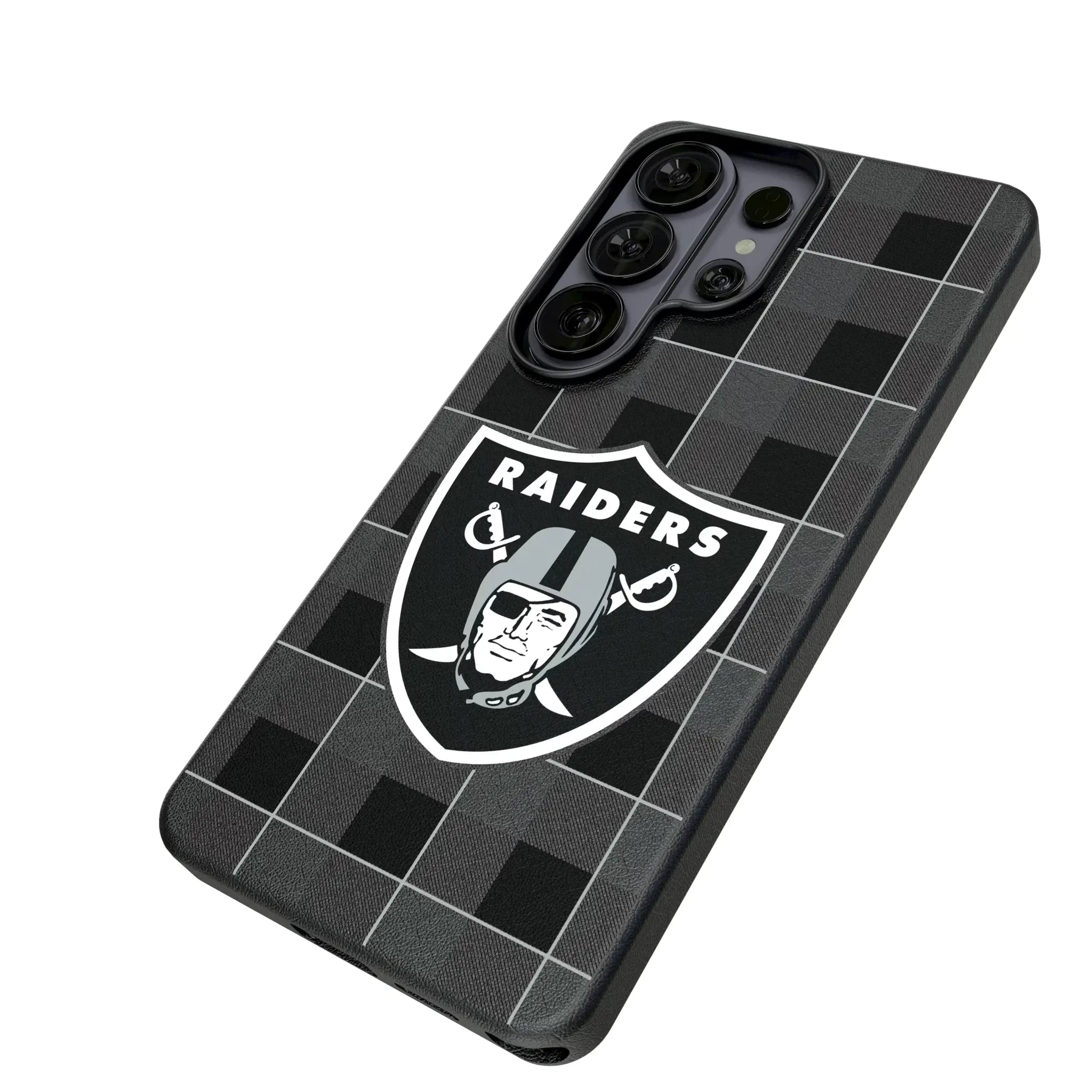 Las Vegas Raiders Plaid MagSafe Compatible Phone Case for Samsung Galaxy