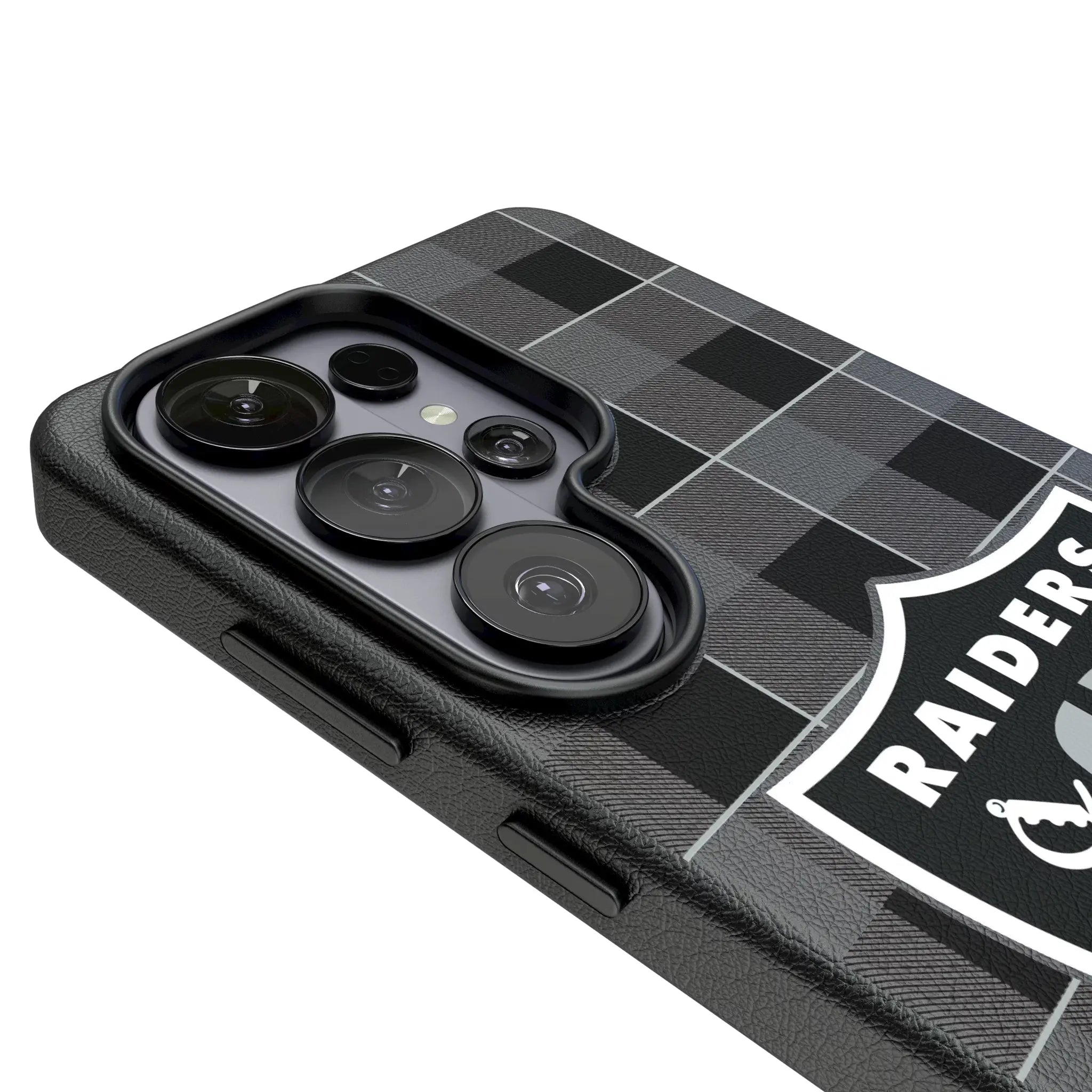 Las Vegas Raiders Plaid MagSafe Compatible Phone Case for Samsung Galaxy