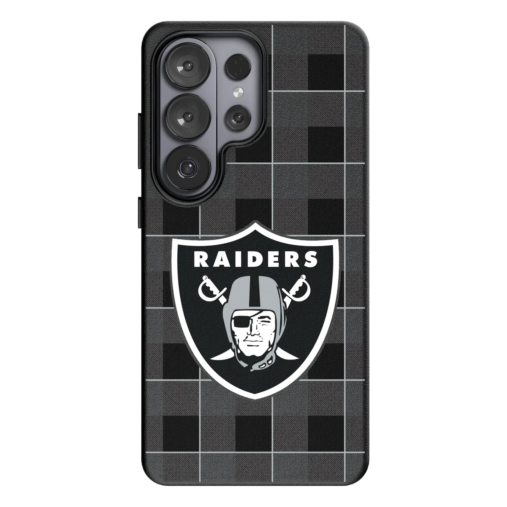Las Vegas Raiders Plaid MagSafe Compatible Phone Case for Samsung Galaxy