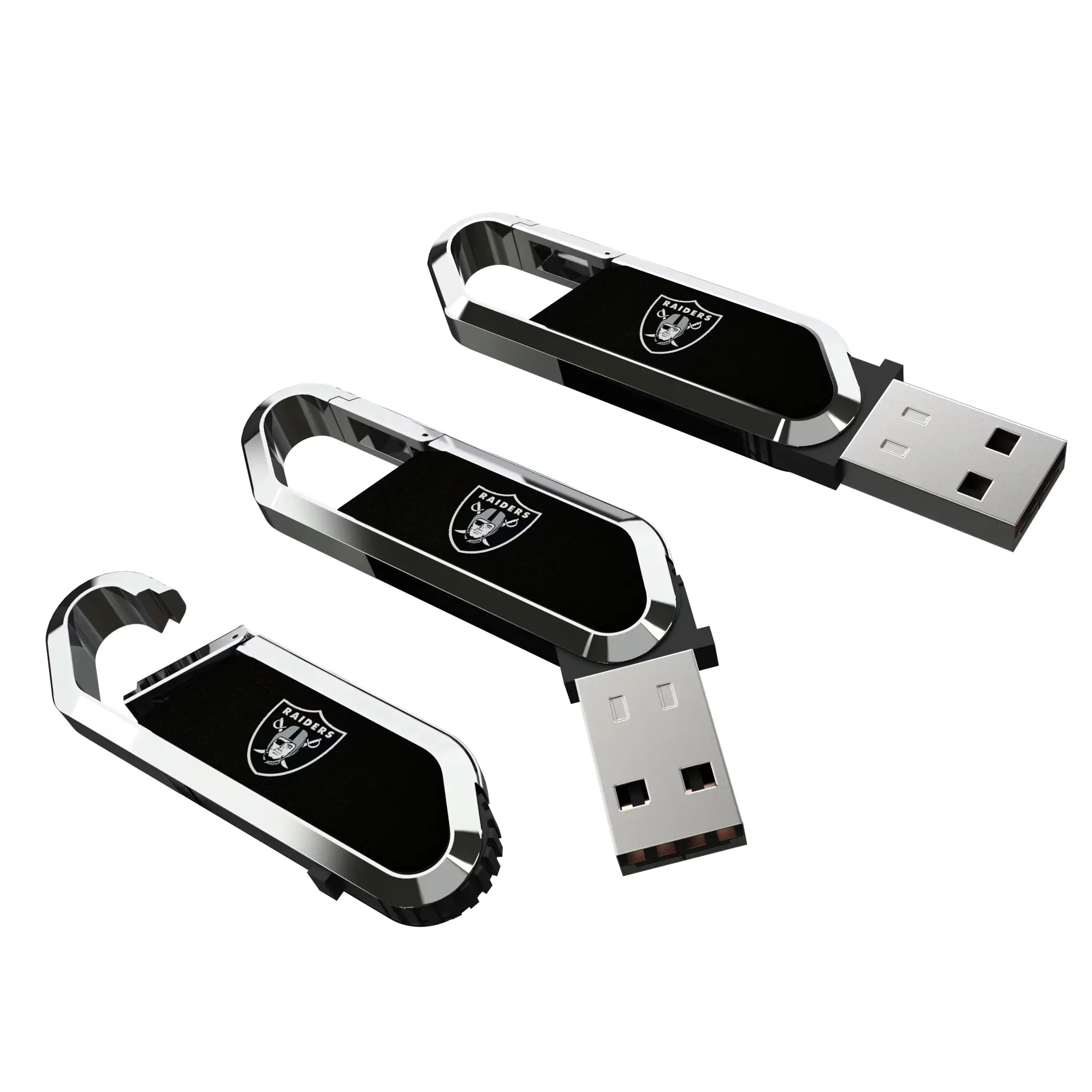 Las Vegas Raiders Solid USB 32GB Clip Style Flash Drive