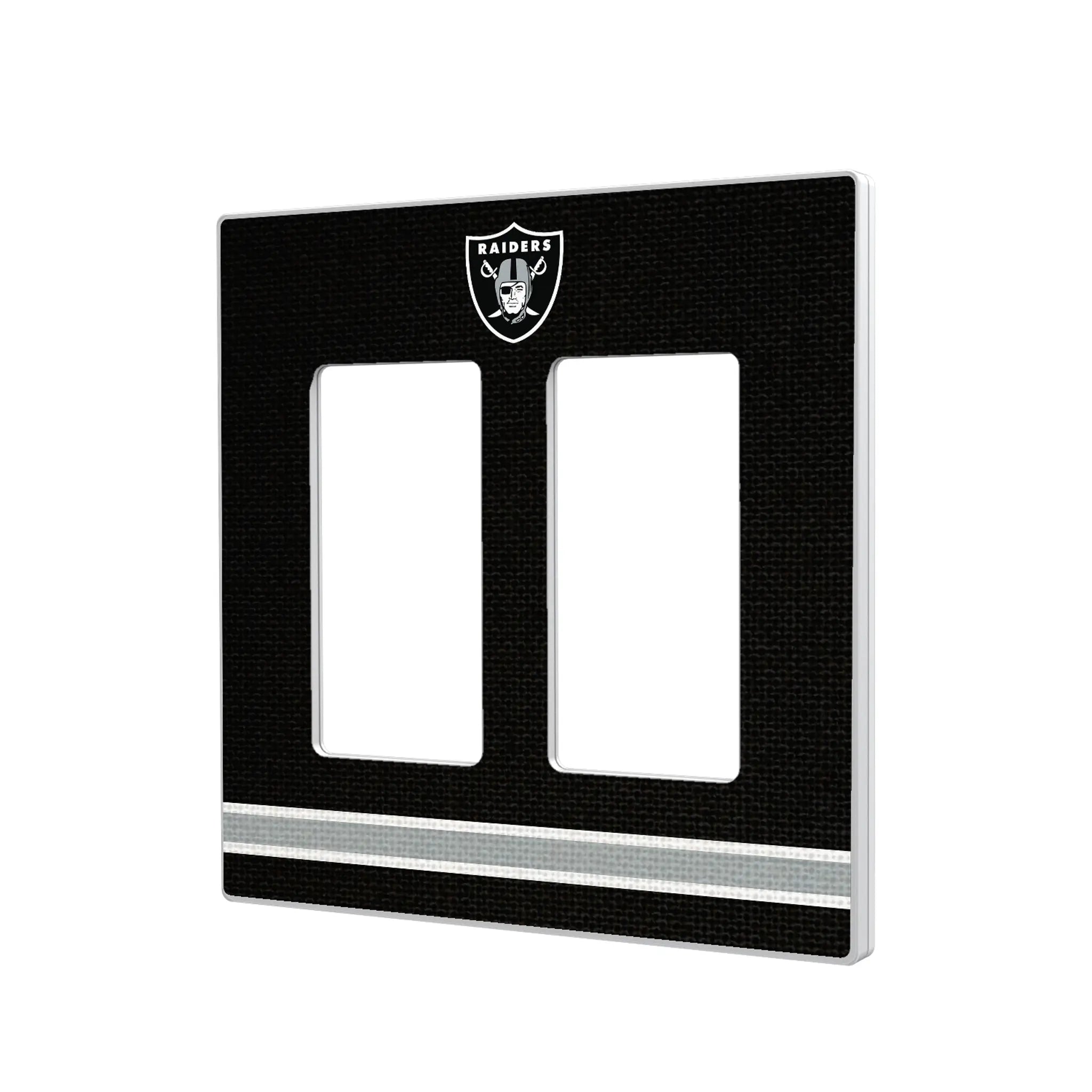 Las Vegas Raiders Stripe Hidden-Screw Light Switch Plate
