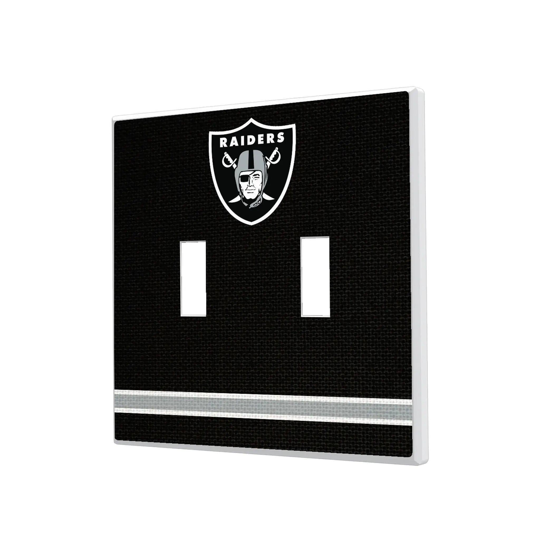 Las Vegas Raiders Stripe Hidden-Screw Light Switch Plate