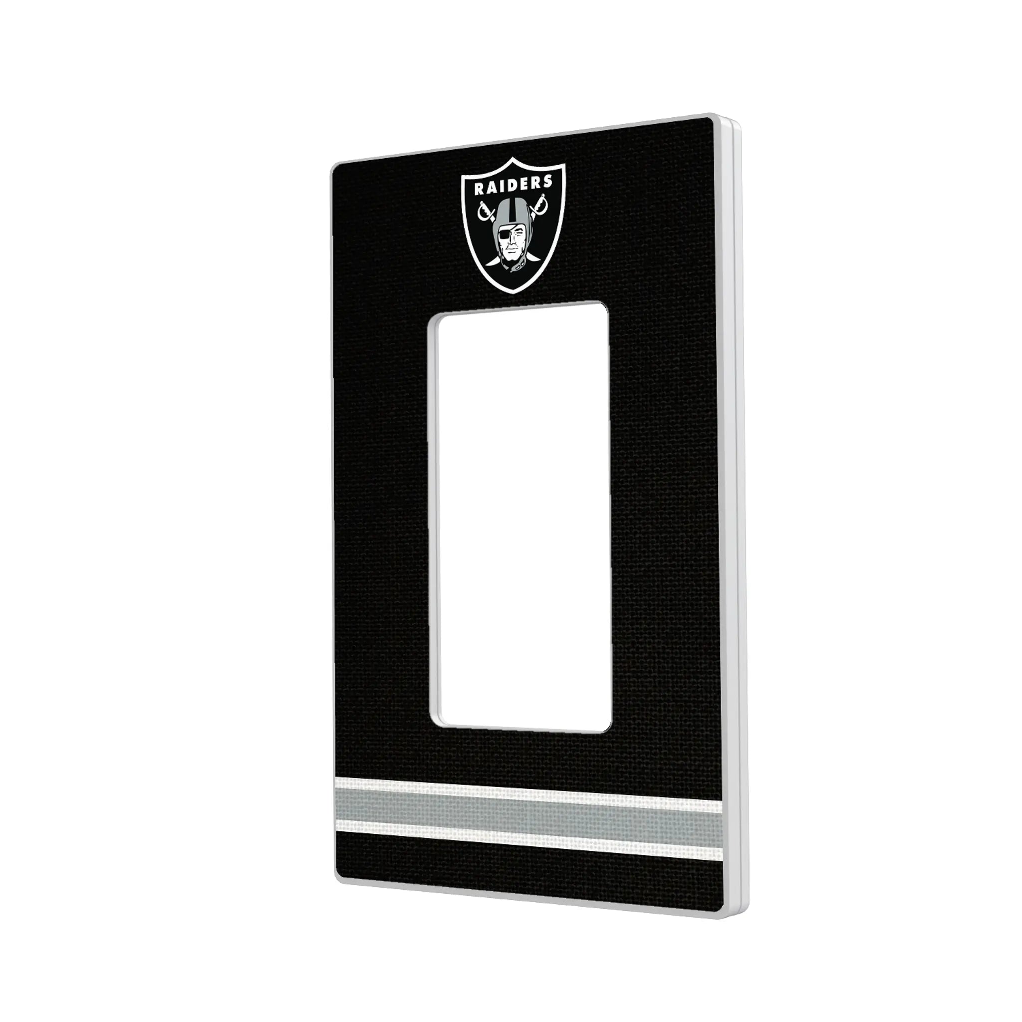 Las Vegas Raiders Stripe Hidden-Screw Light Switch Plate