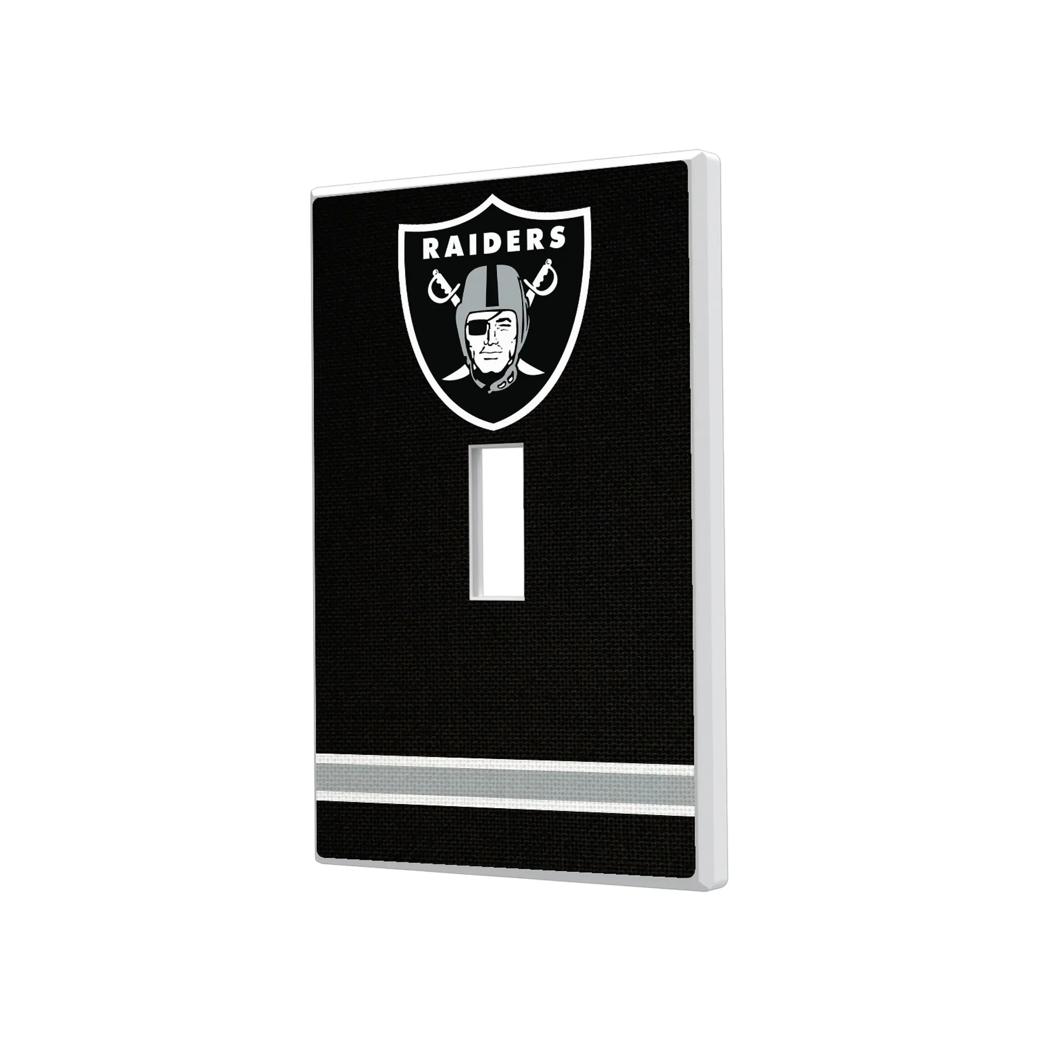 Las Vegas Raiders Stripe Hidden-Screw Light Switch Plate