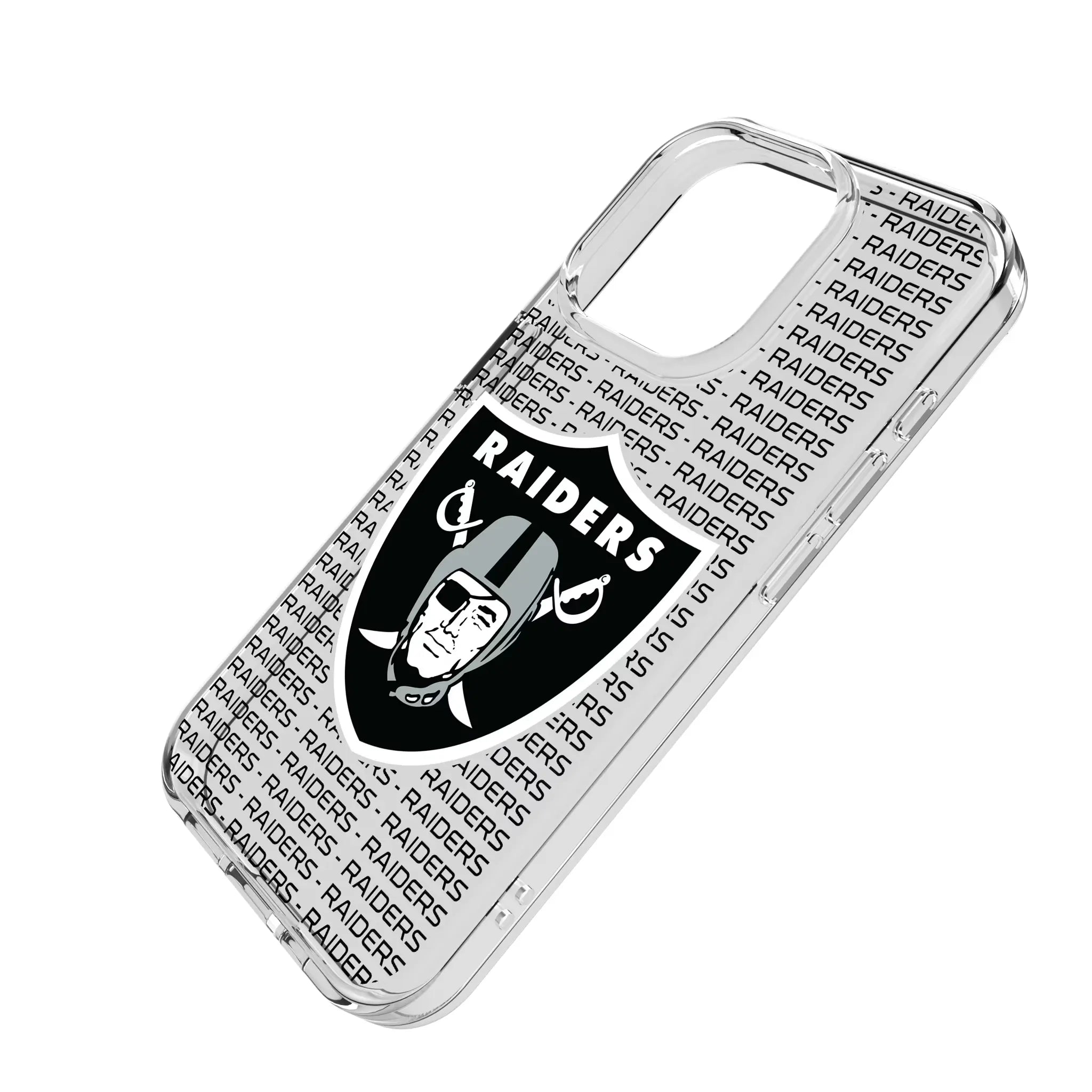 Las Vegas Raiders Text Backdrop Clear Phone Case for Apple iPhone