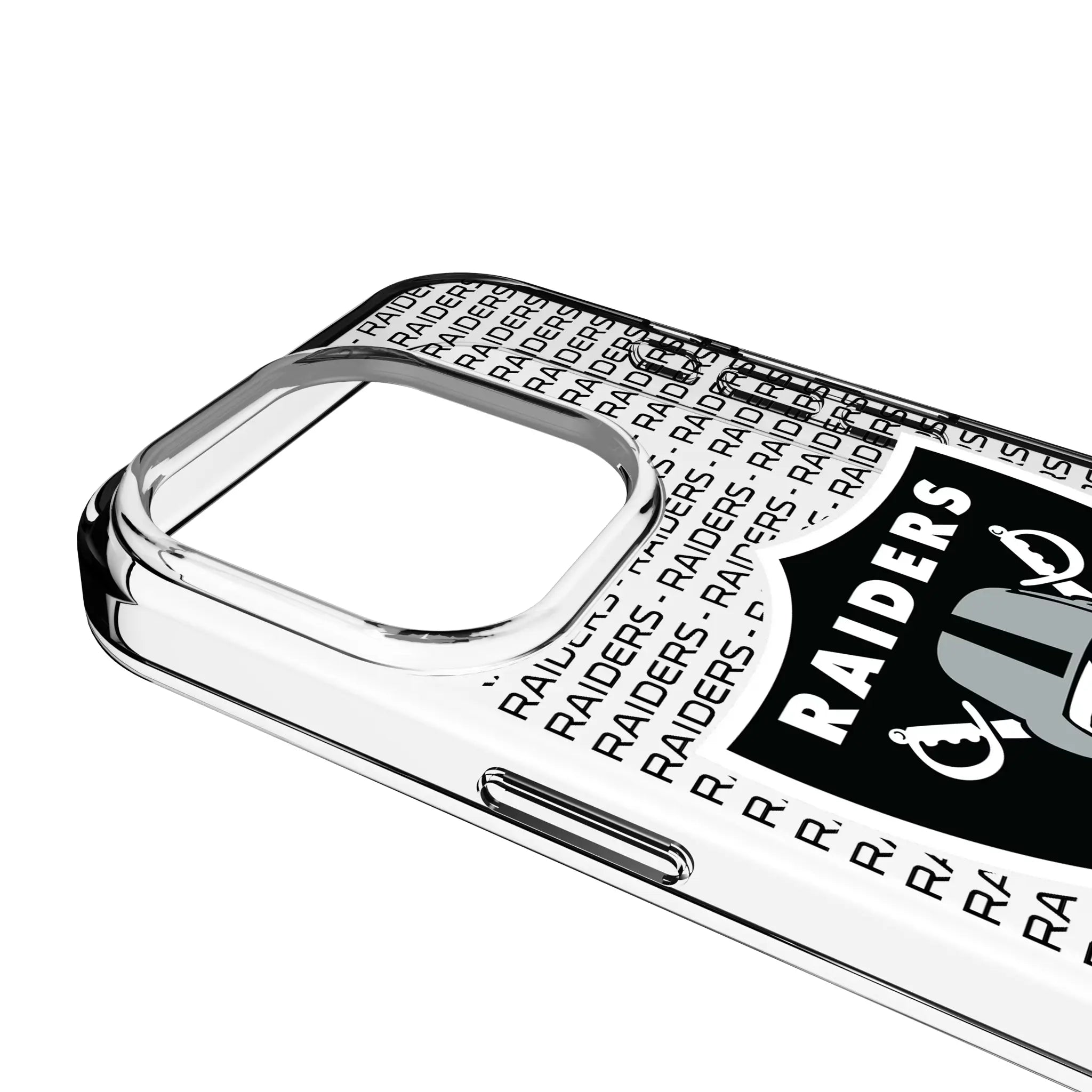Las Vegas Raiders Text Backdrop Clear Phone Case for Apple iPhone