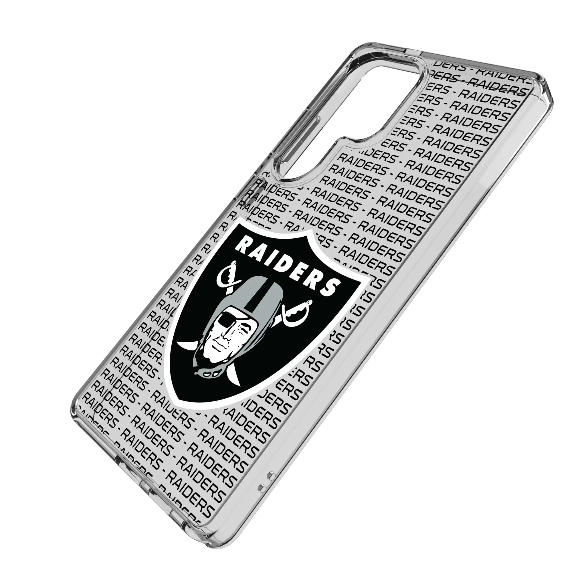 Las Vegas Raiders Text Backdrop Clear Phone Case for Samsung Galaxy
