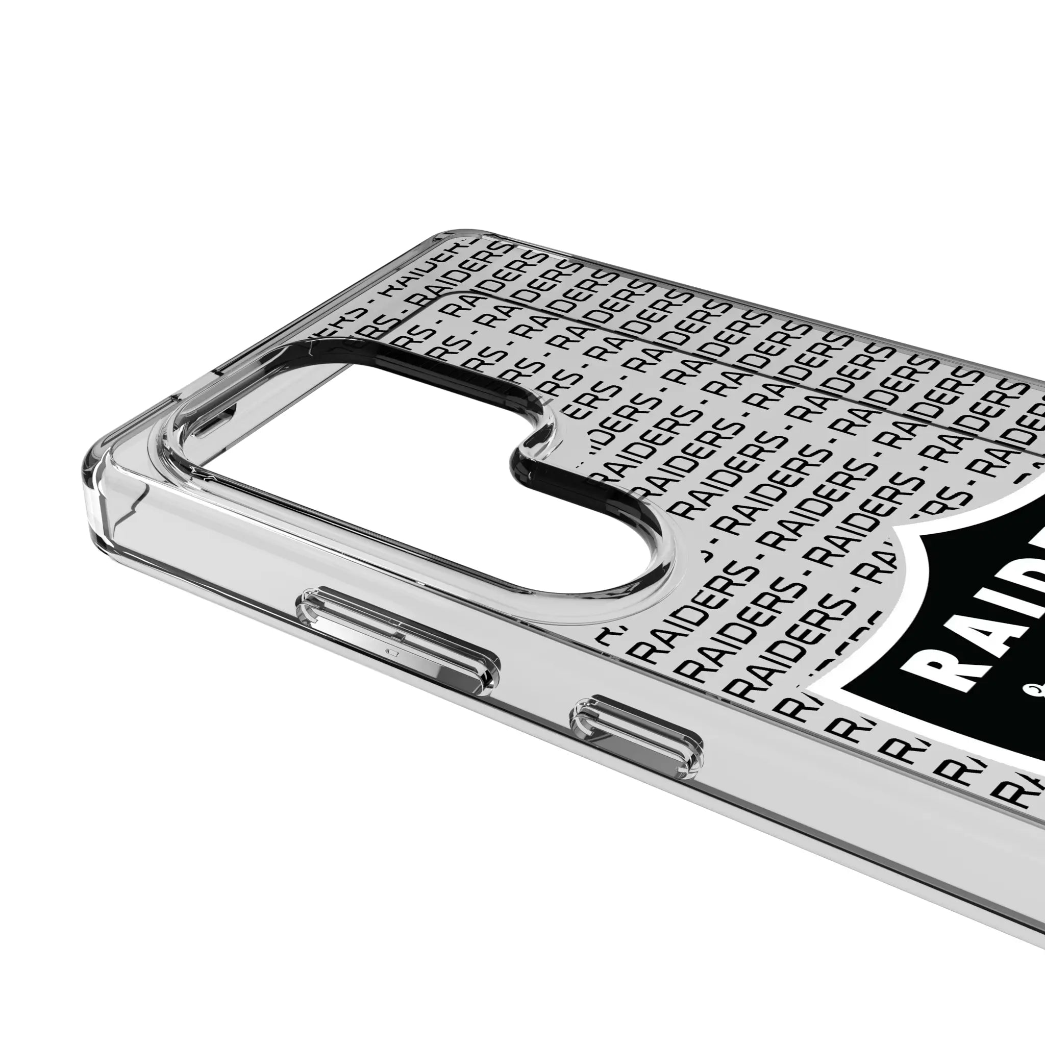 Las Vegas Raiders Text Backdrop Clear Phone Case for Samsung Galaxy