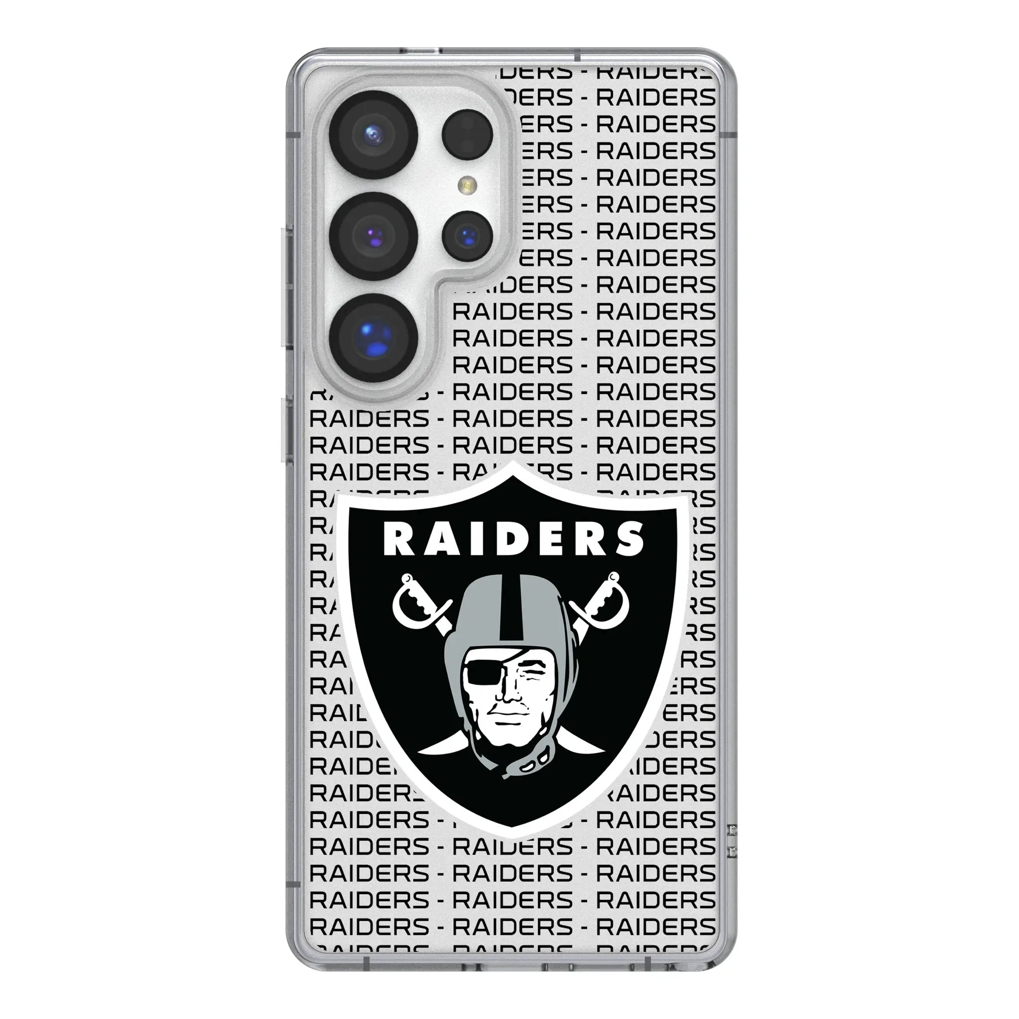 Las Vegas Raiders Text Backdrop Clear Phone Case for Samsung Galaxy