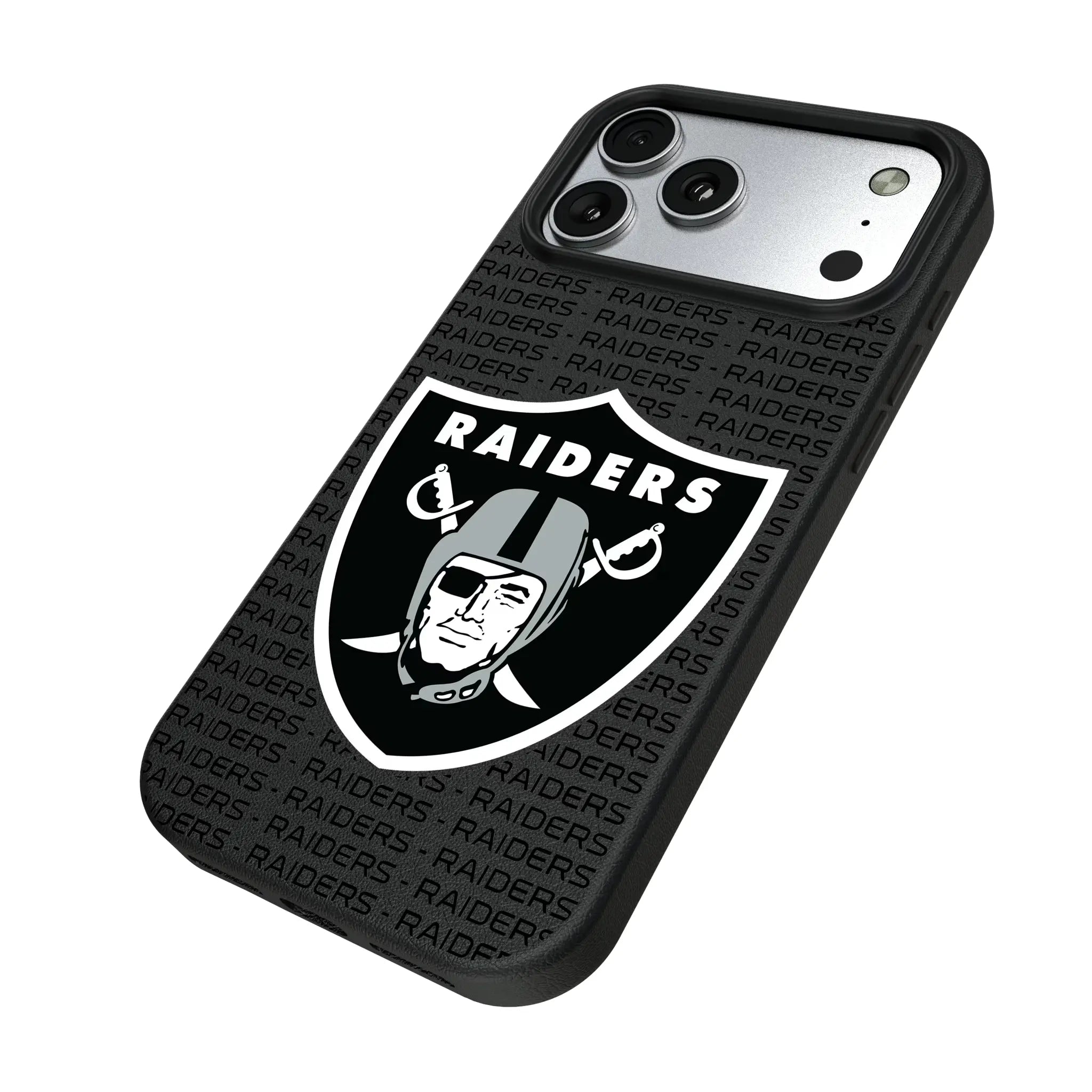 Las Vegas Raiders Text Backdrop MagSafe Compatible Phone Case for Apple iPhone